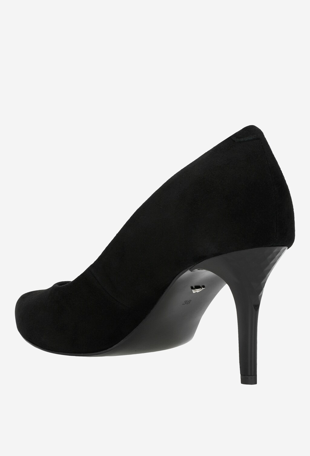 Semišové dámske lodičky v čiernom farebnom prevedení 35059-61 Widok 4