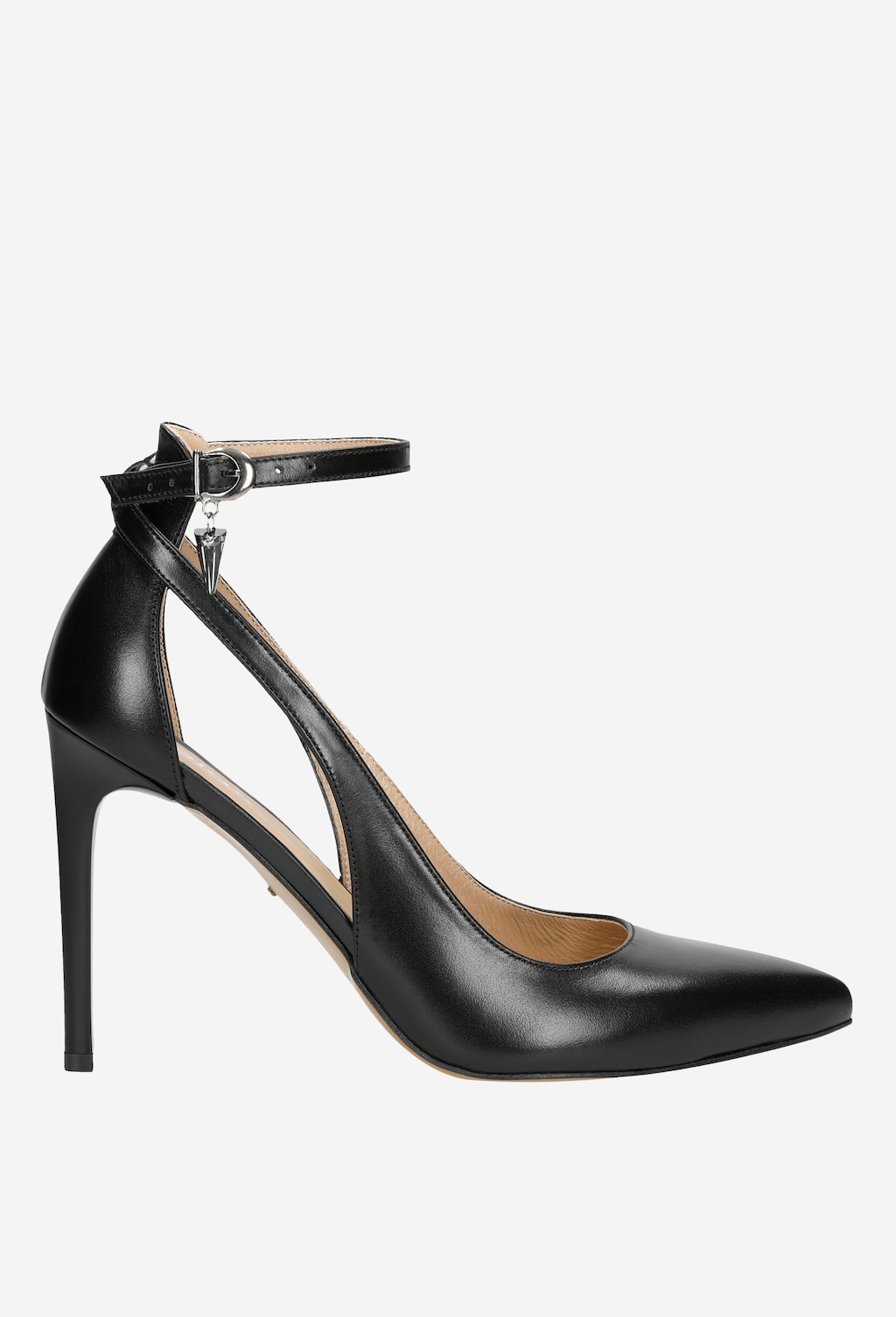 Elegantné dámske lodičky z čiernej lícovej kože 35054-51 Widok 2