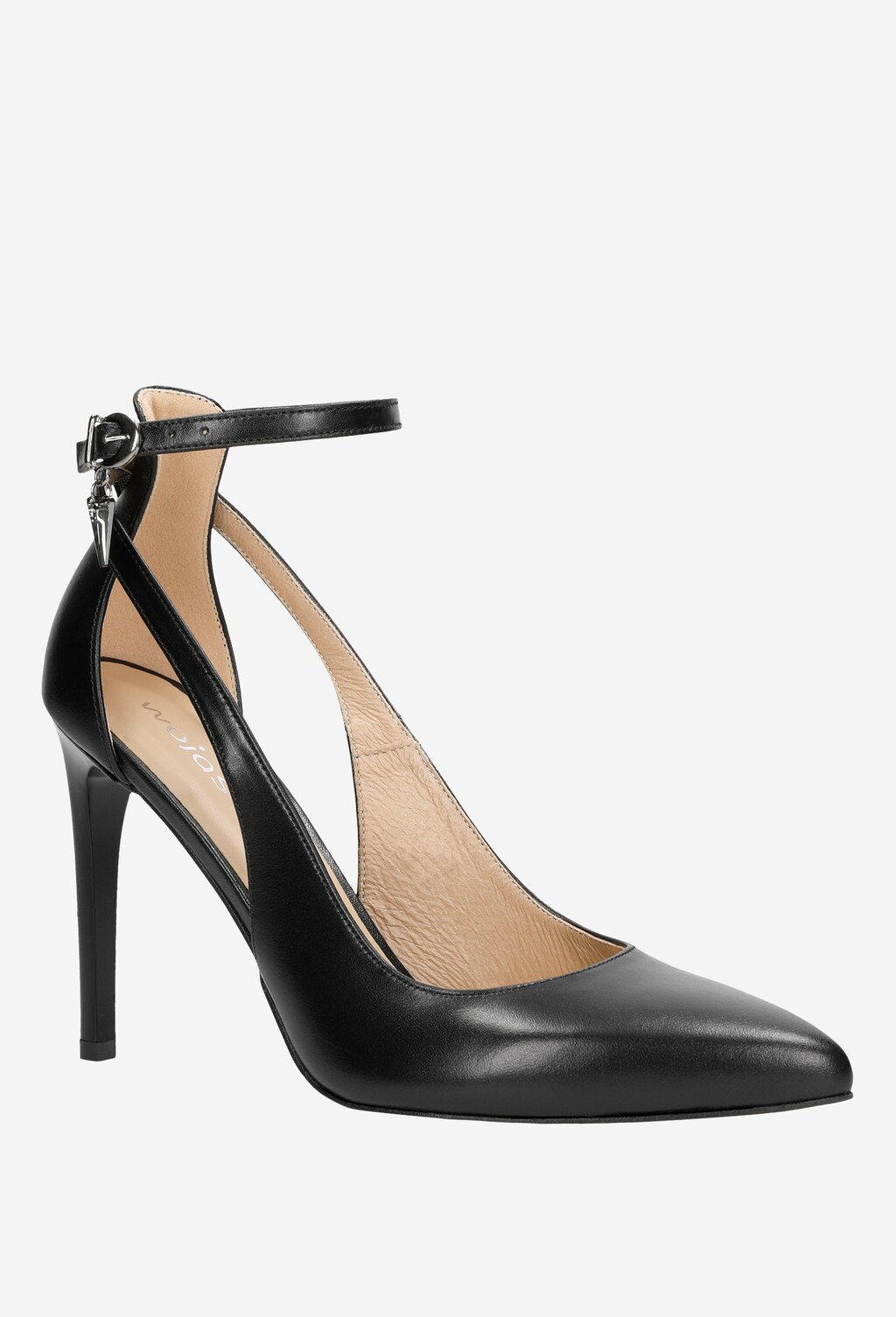 Elegantné dámske lodičky z čiernej lícovej kože 35054-51 Widok 3