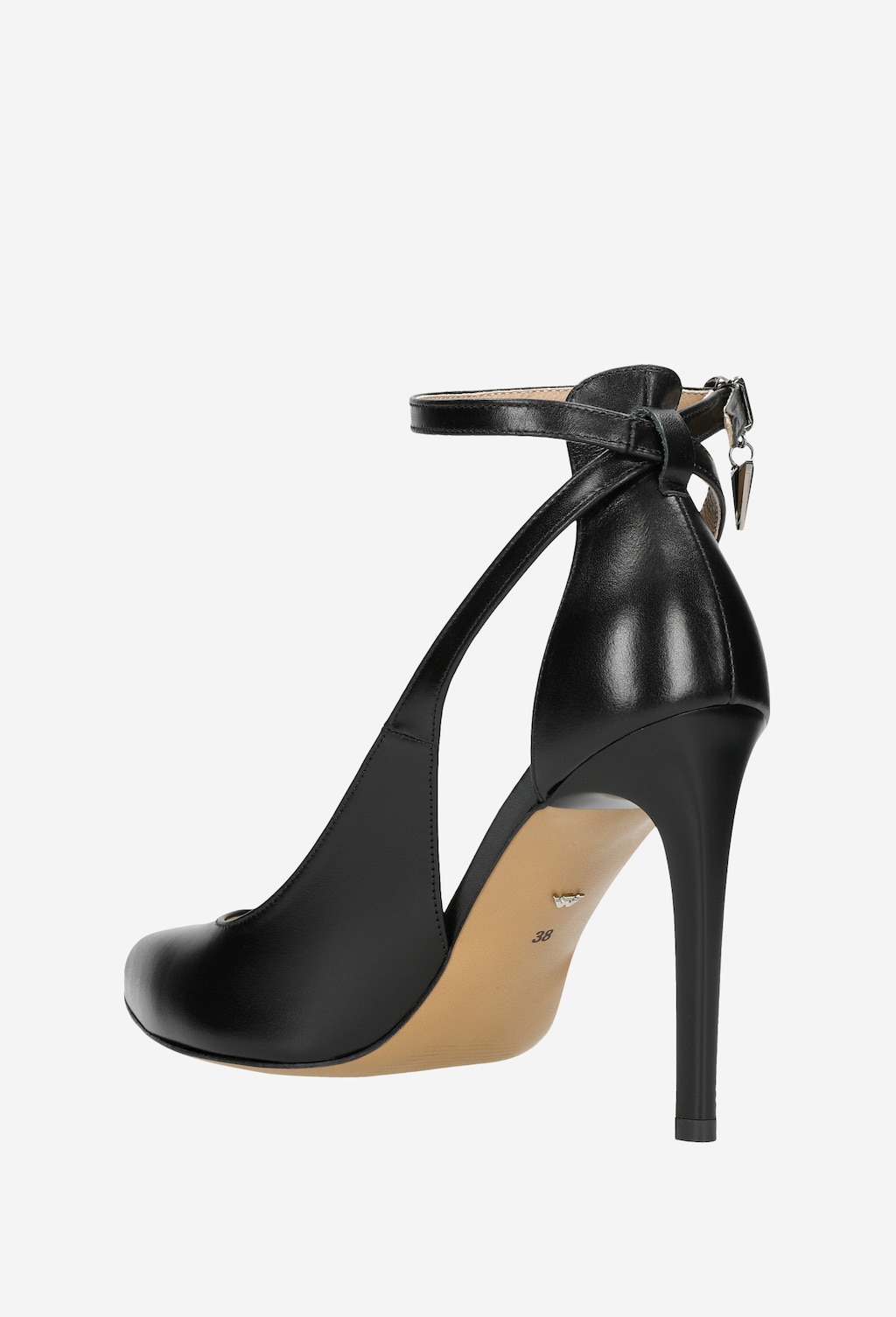 Elegantné dámske lodičky z čiernej lícovej kože 35054-51 Widok 4