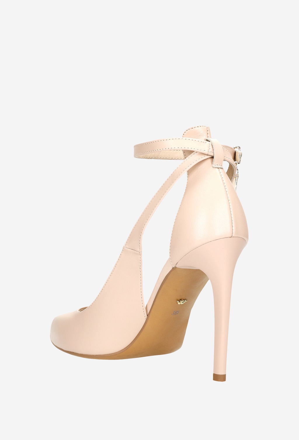 Béžové dámske lodičky na vysokom podpätku 35054-54 Widok 4