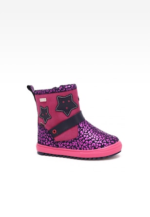 Kozaki ocieplane BARTEK 91766/0L-POP, dla dziewcząt, różowo-czarny