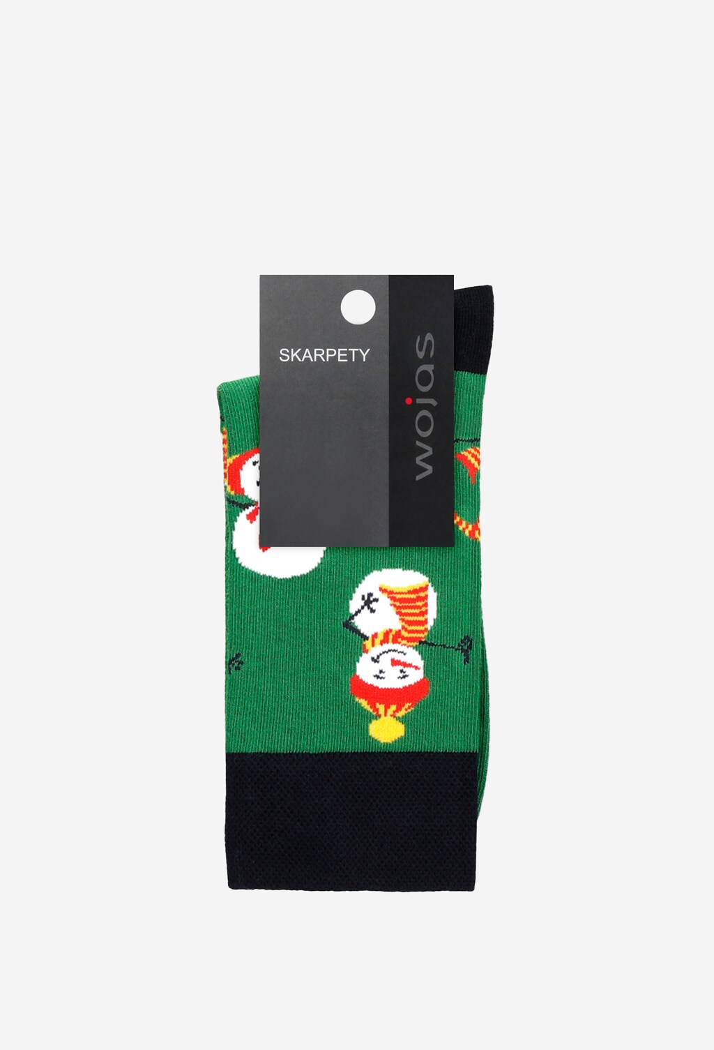 Zielono-granatowe skarpety w świąteczne wzory 97019-87 Widok 3