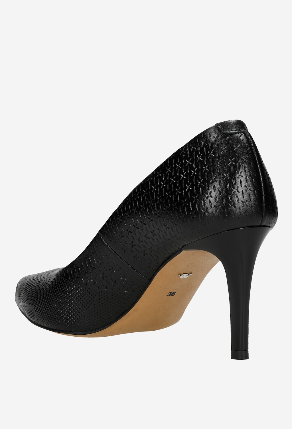Čierne luxusné lodičky s vysokým podpätkom 35075-51 Widok 4