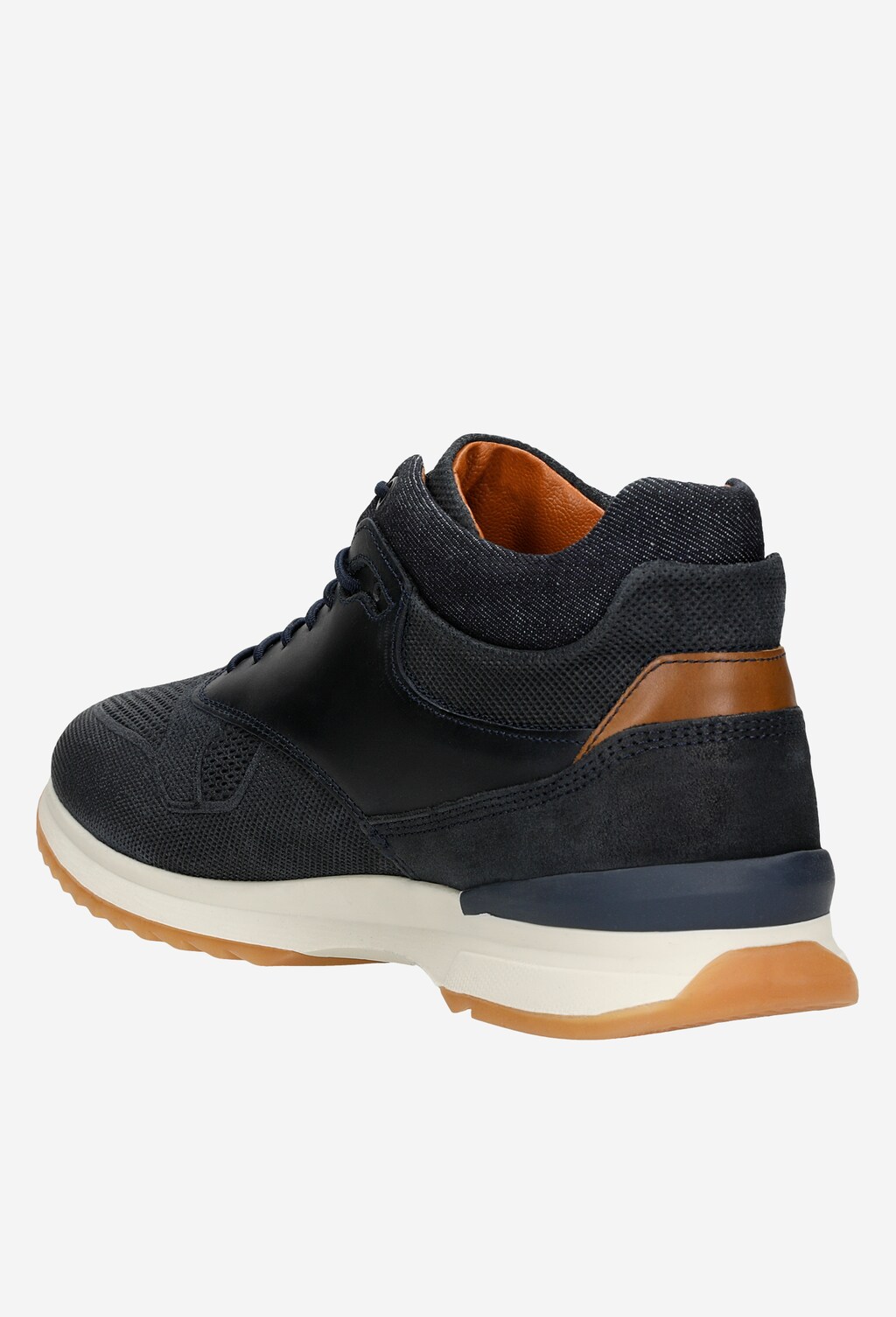 Granatowe trzewiki męskie typu sneakers 24024-86 Widok 4