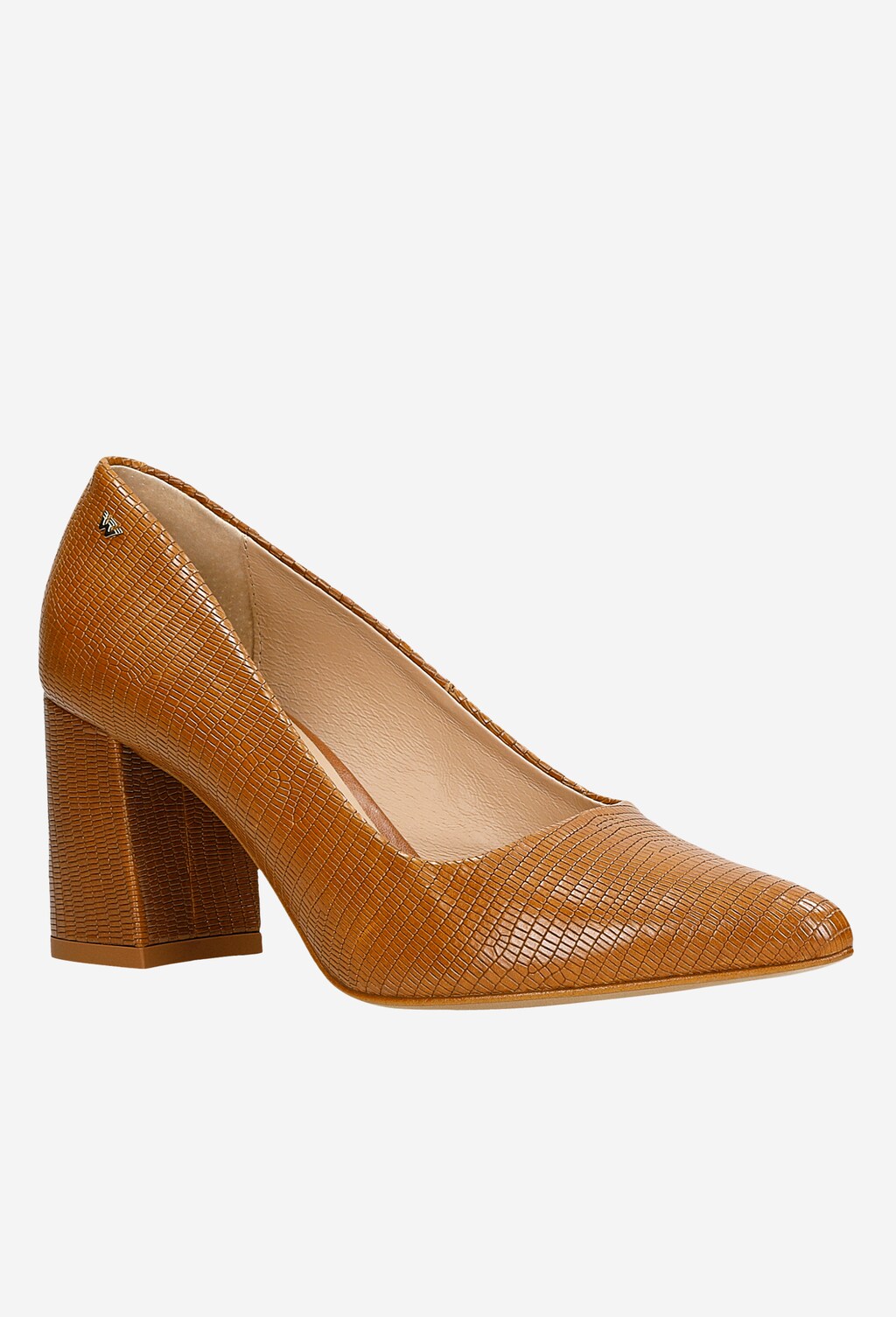 Pohodlné dámske lodičky z hnedej lícovej kože 35066-52 Widok 3