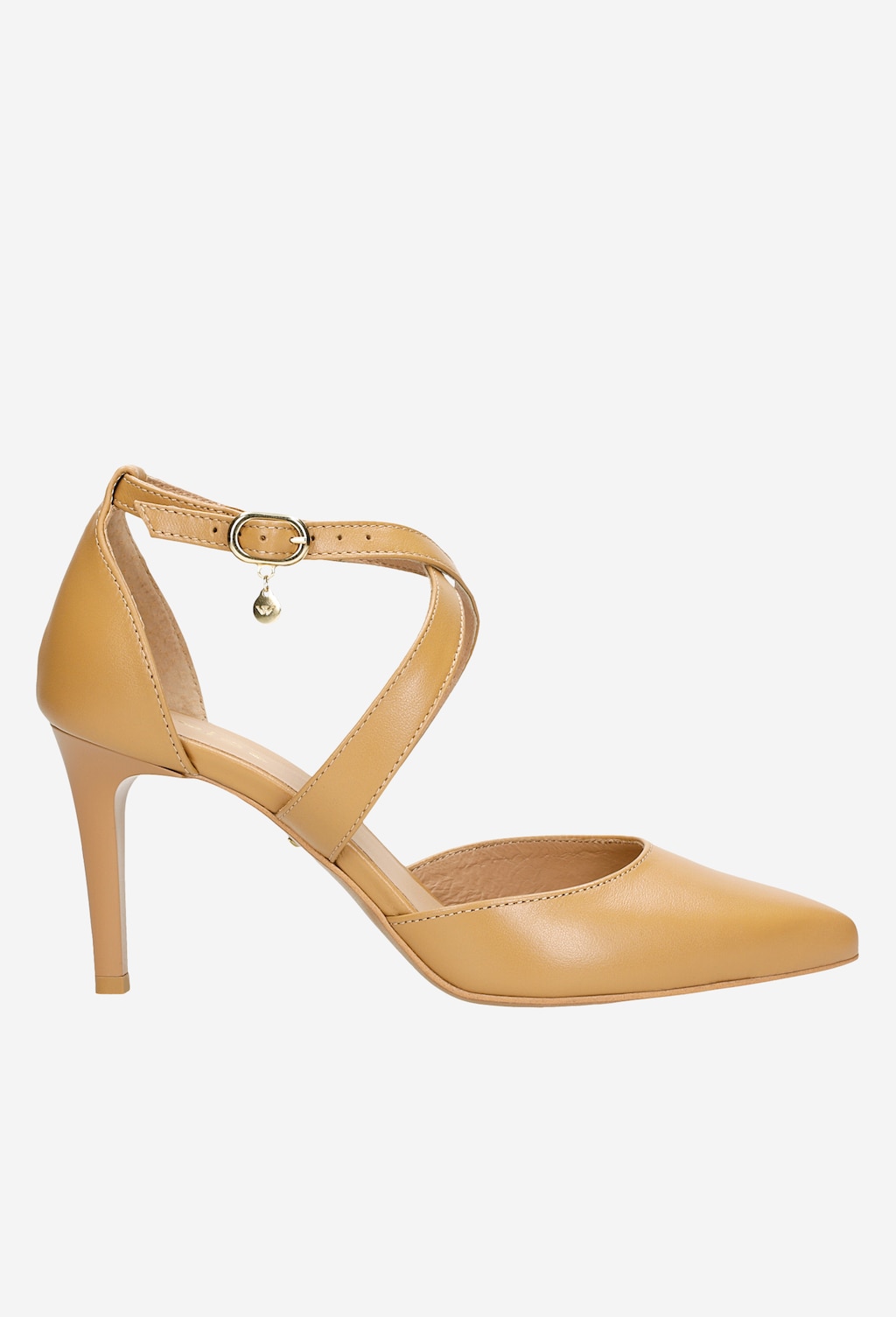 Béžové dámske lodičky so zapínaním na remienok 35080-54 Widok 2