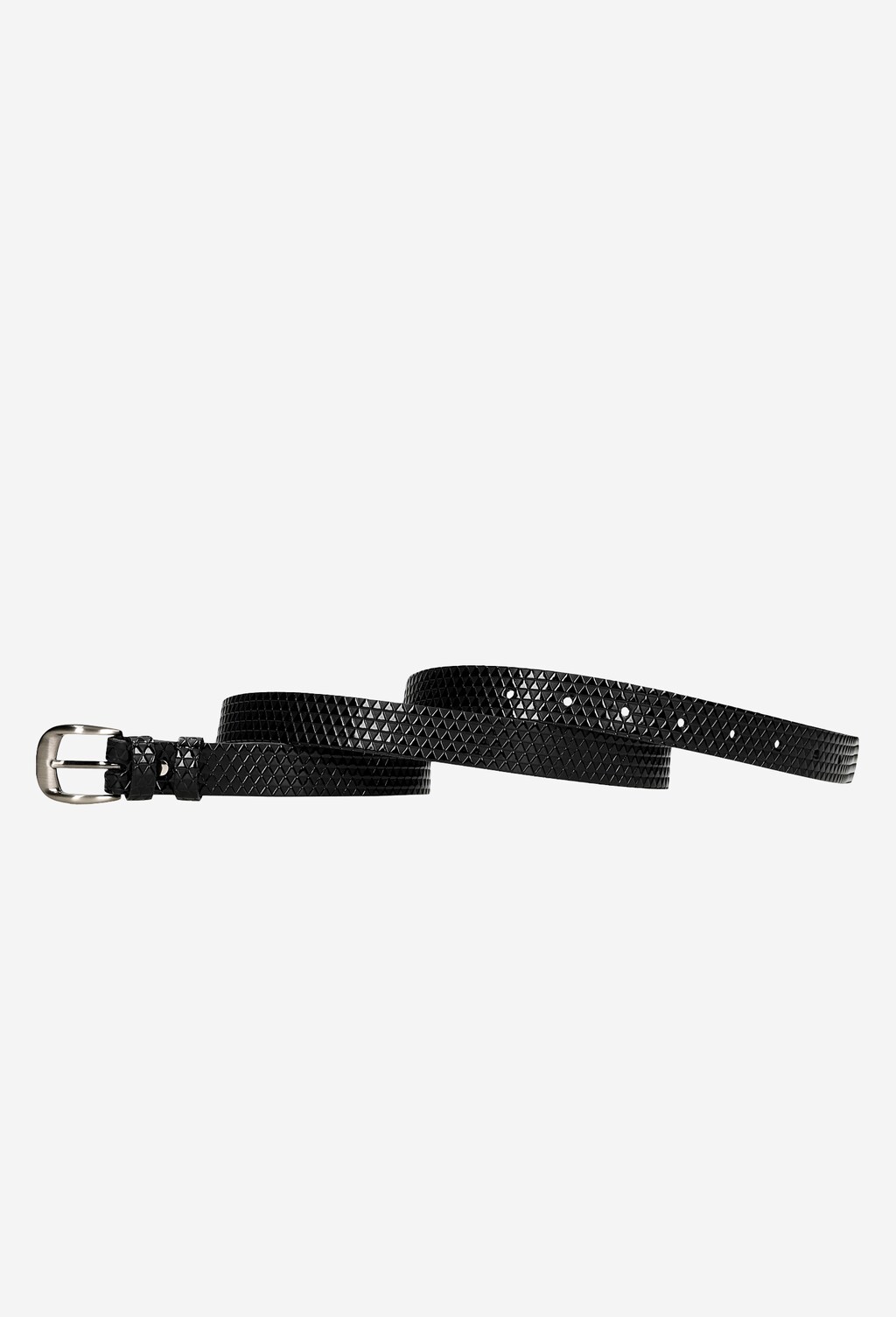 Czarny pasek damski ze wzorem 93040-51 Widok 2