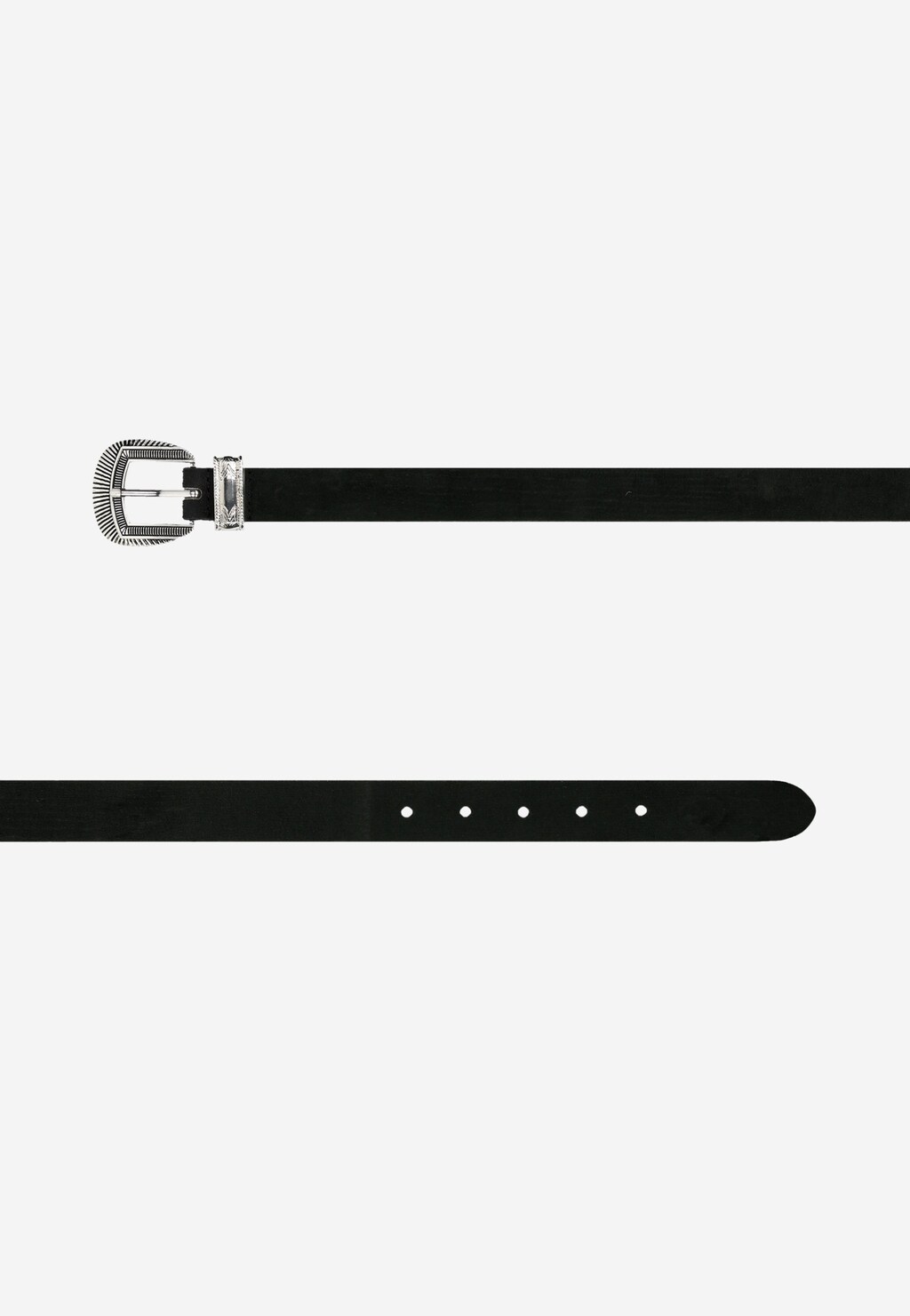 WJS czarny pasek damski z metalowymi ozdobami WJS91006-21 Widok 4