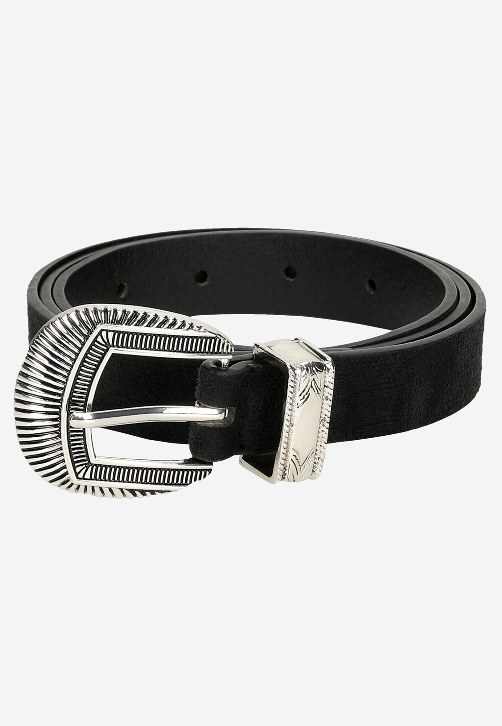 WJS czarny pasek damski z metalowymi ozdobami WJS91006-21 Widok 5