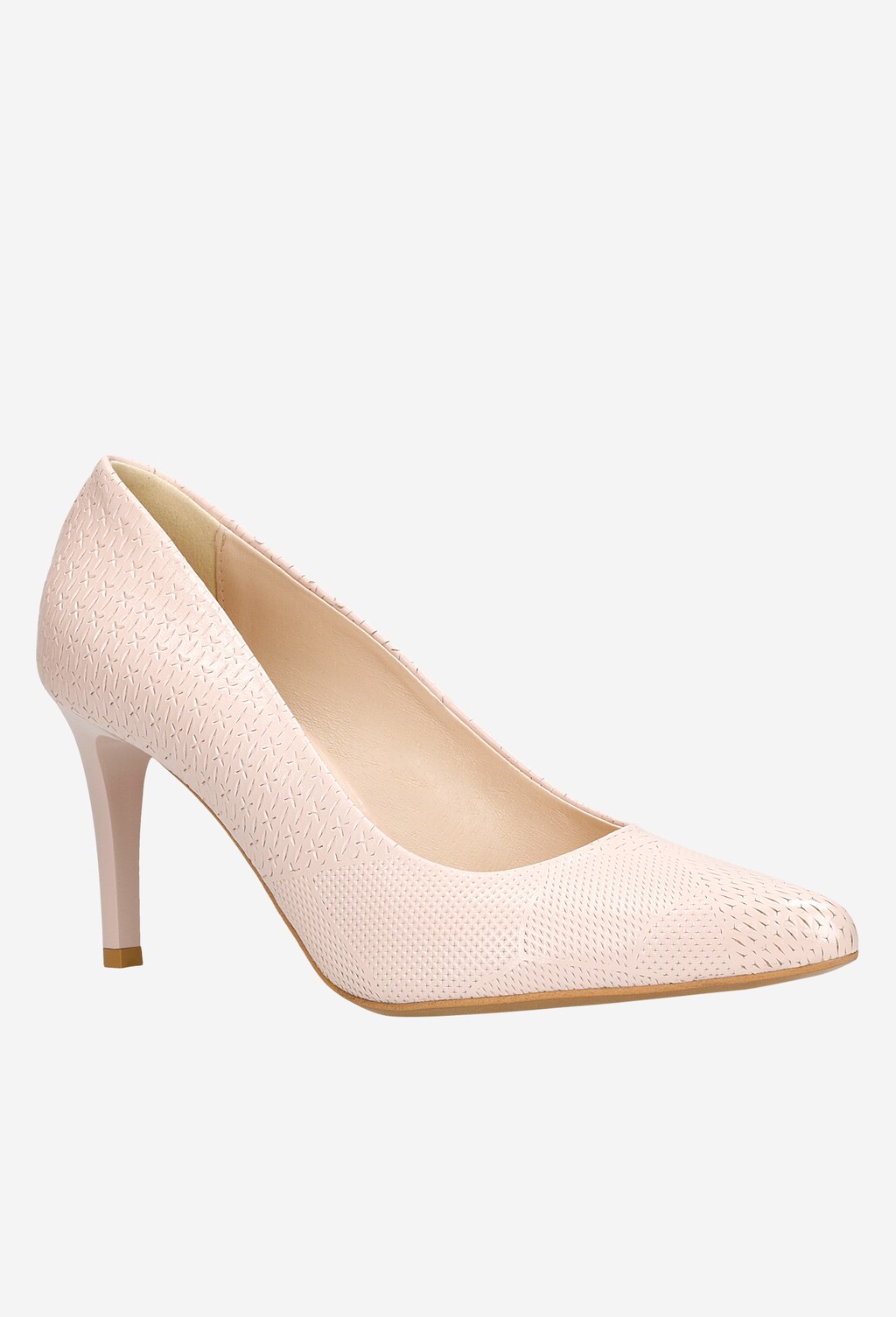 Elegantné dámske lodičky zo svetloružovej lícovej kože 35075-54 Widok 3