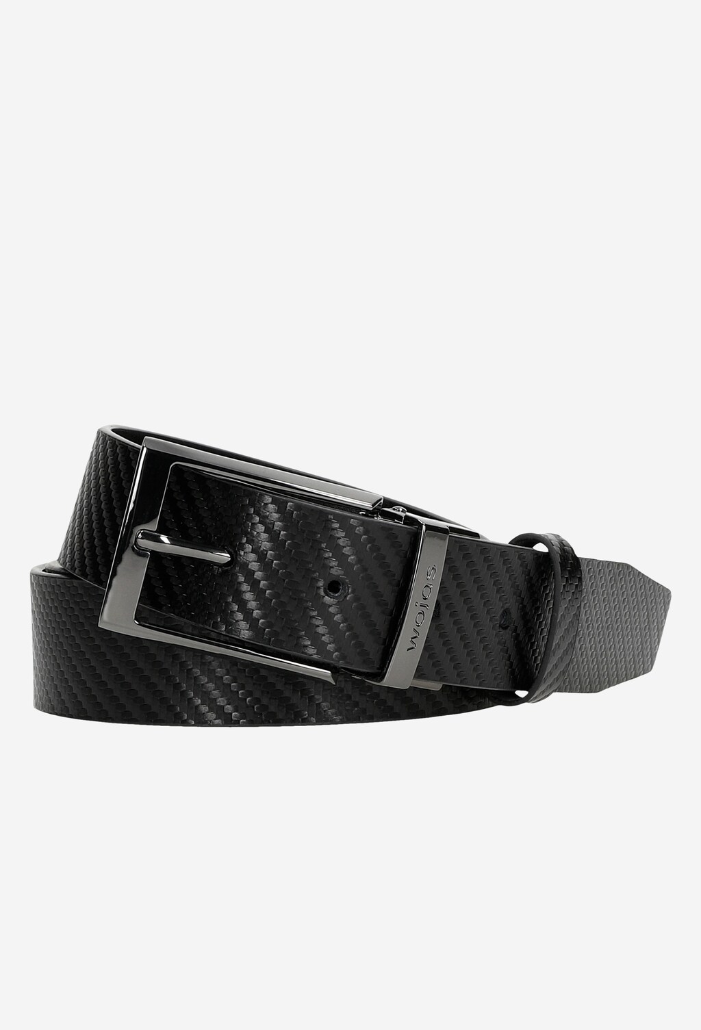 Pasek męski w kolorze czarnym z klamrą otwartą 93027-71 Widok 1