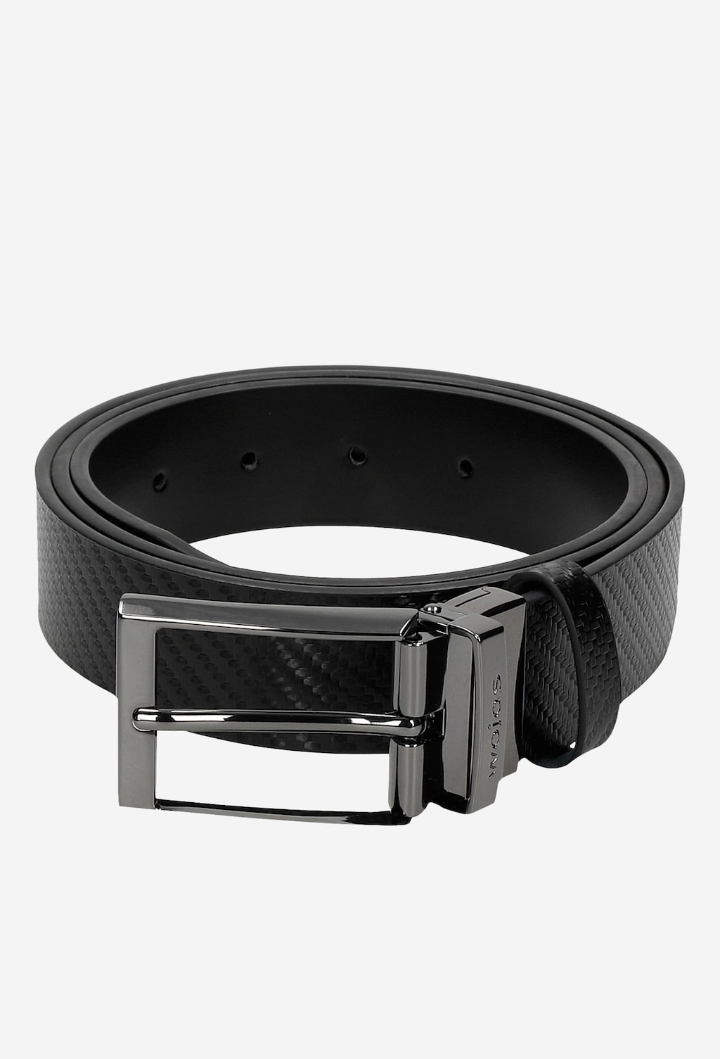 Pasek męski w kolorze czarnym z klamrą otwartą 93027-71 Widok 5