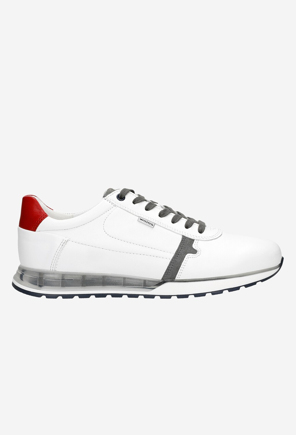 Biele pánske kožené tenisky z prírodnej kože 10021-79 Widok 2