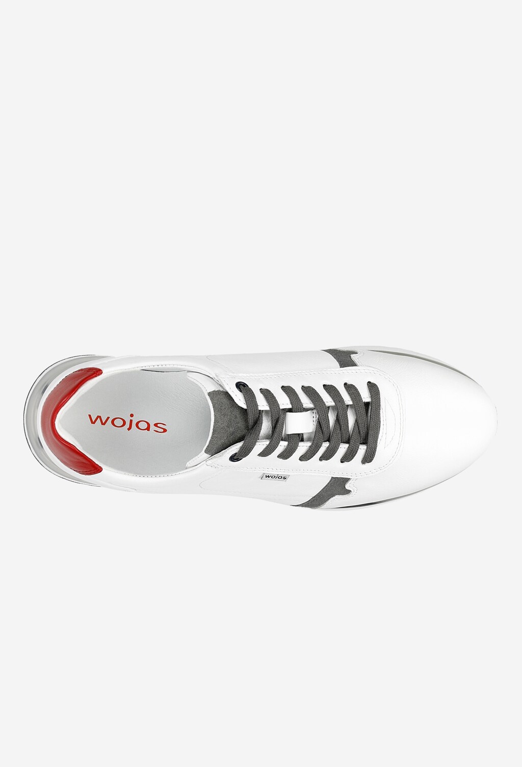 Biele pánske kožené tenisky z prírodnej kože 10021-79 Widok 5