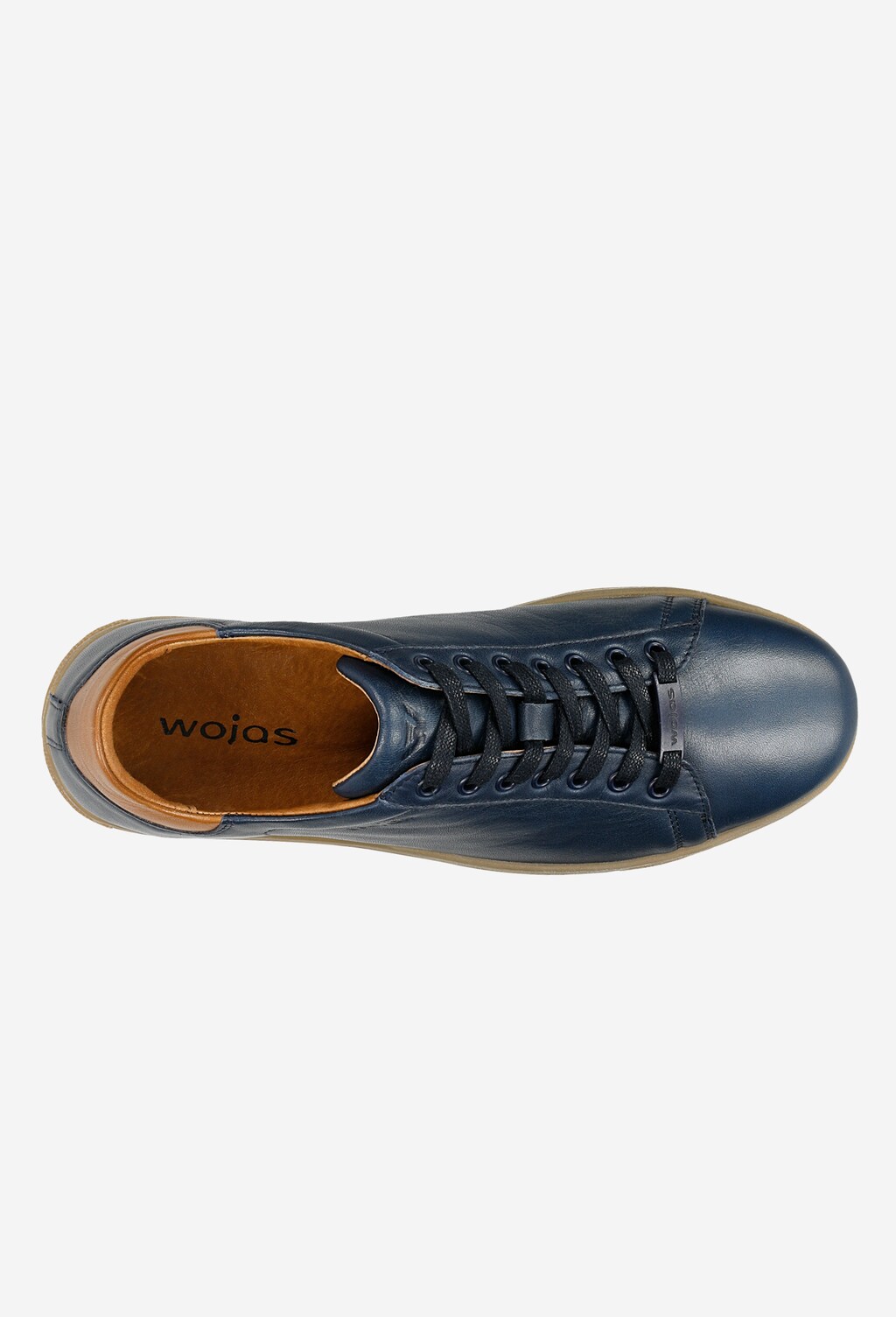 Granatowe trampki męskie ze skóry licowej 9060-56 Widok 5