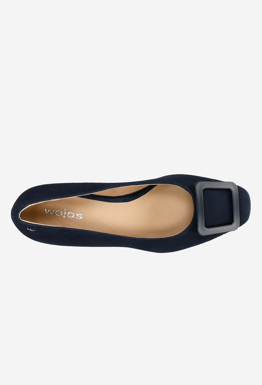 Nízke lodičky z velúrovej kože v tmavomodrom prevedení 35069-66 Widok 5