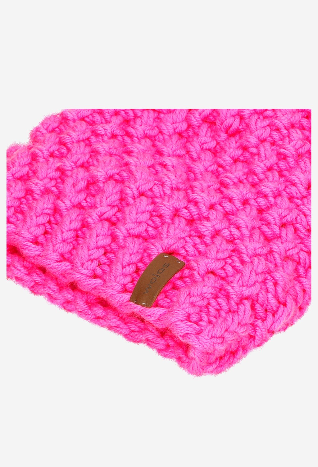 HANDMADE czapka damska neonowy róż 96005-15 Widok 3