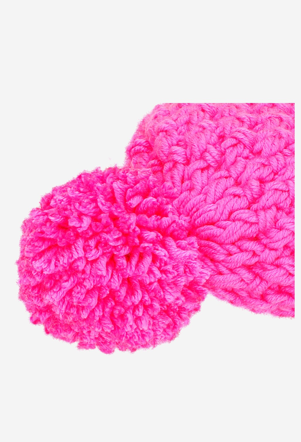 HANDMADE czapka damska neonowy róż 96005-15 Widok 4