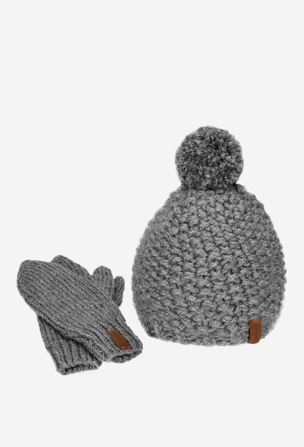 Zestaw handmade - czapka i rękawiczki 96004-10 Widok 1