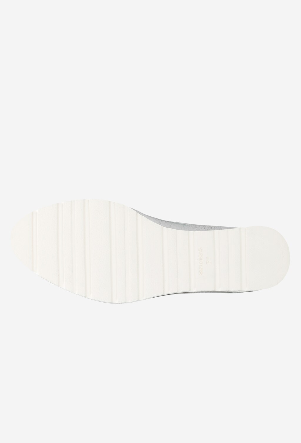 Srebrne loafersy damskie na białej podeszwie 46008-59 Widok 6