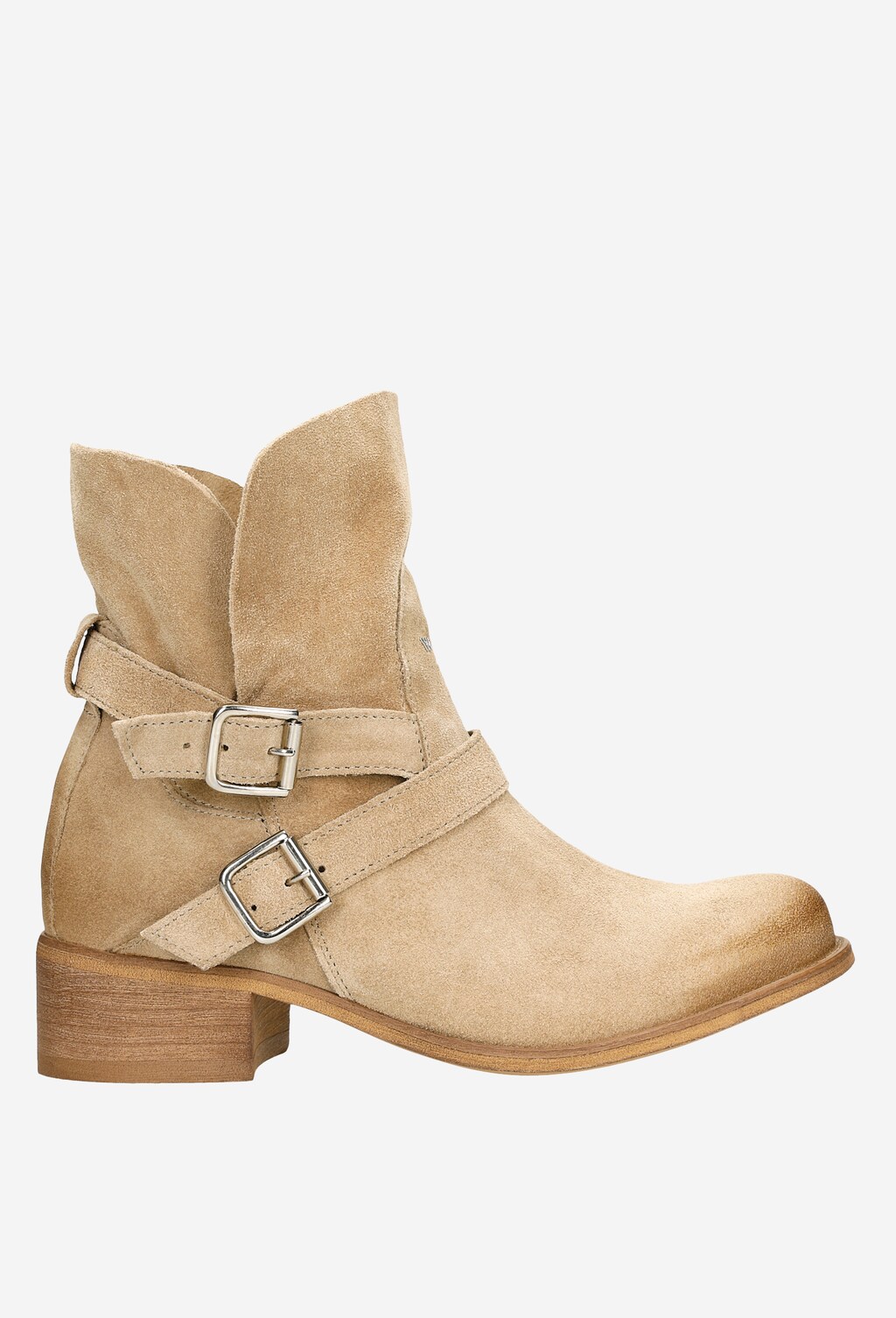 Botine bej cu catarame decorative damă 55040-64 Widok 2