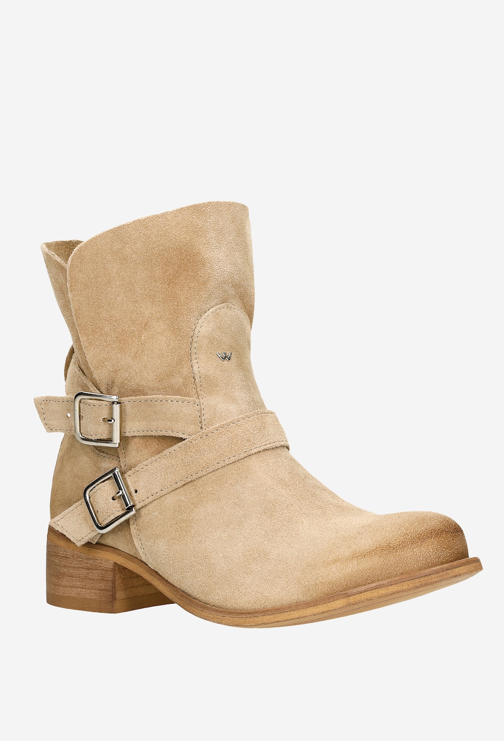 Botine bej cu catarame decorative damă 55040-64 Widok 3