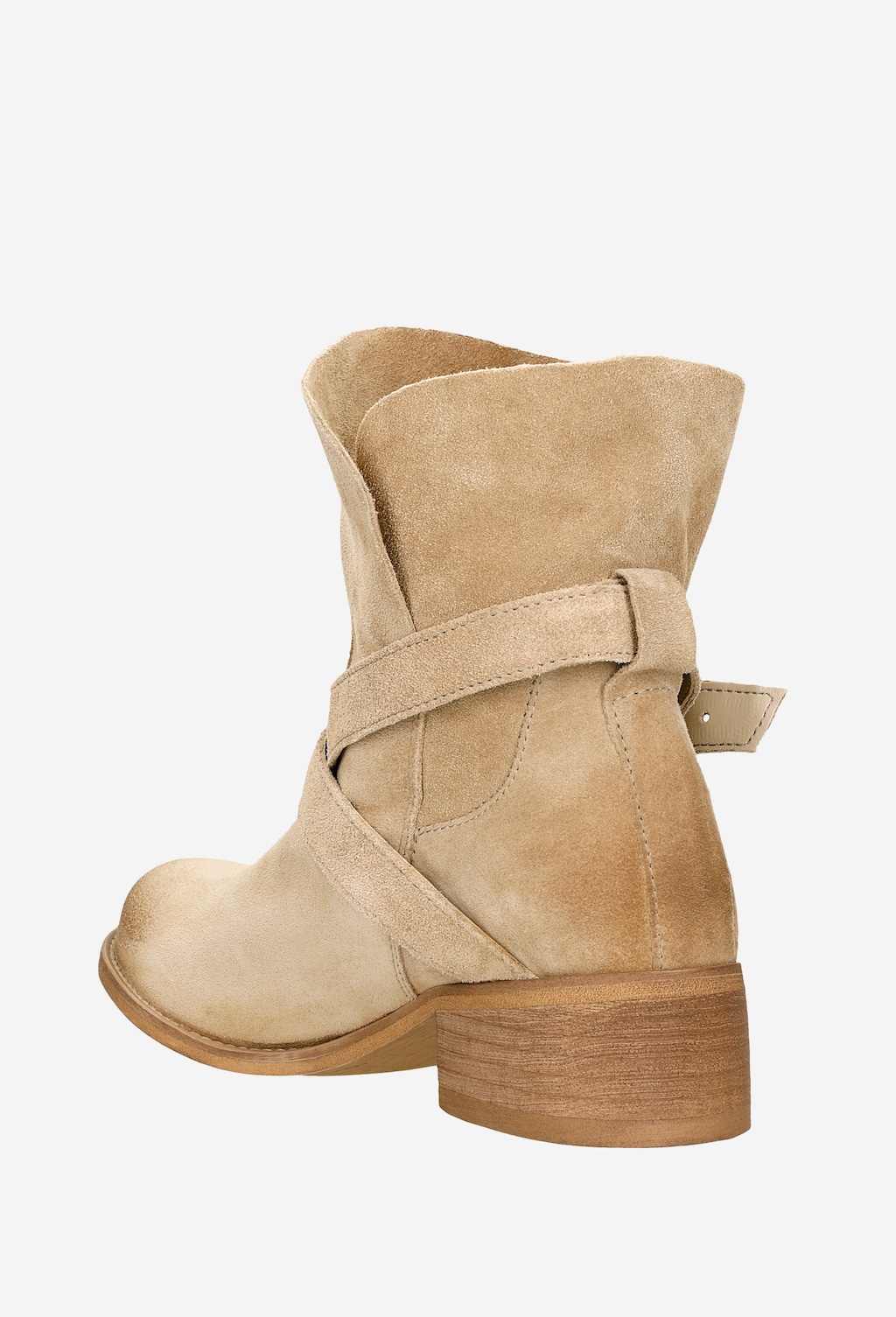 Botine bej cu catarame decorative damă 55040-64 Widok 4