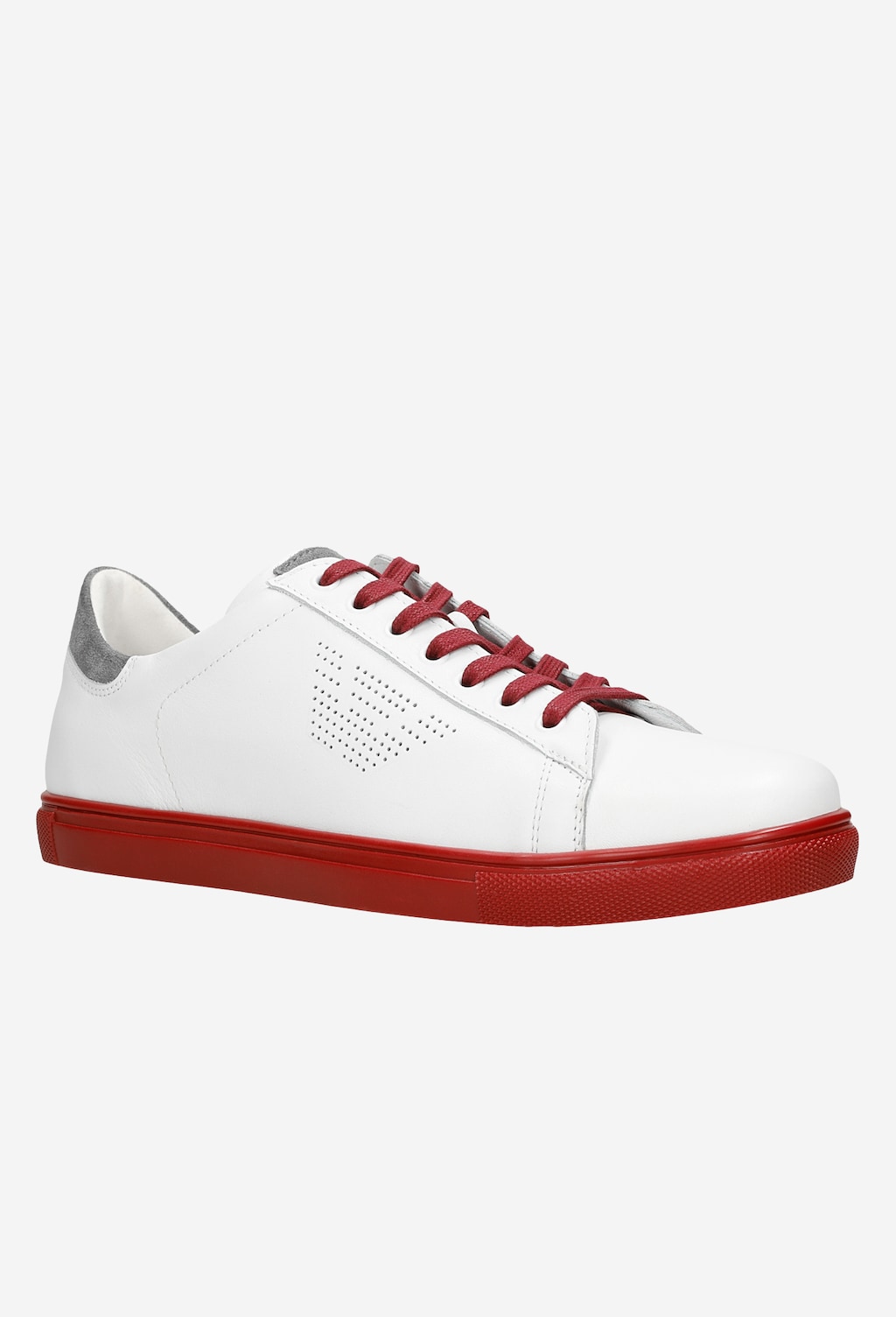 Biele pánske kožené tenisky na šport Wojas 10076-79 Widok 3