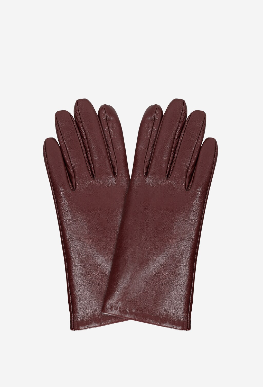 Skórzane rękawiczki damskie w kolorze bordowym 98118-55 Widok 2