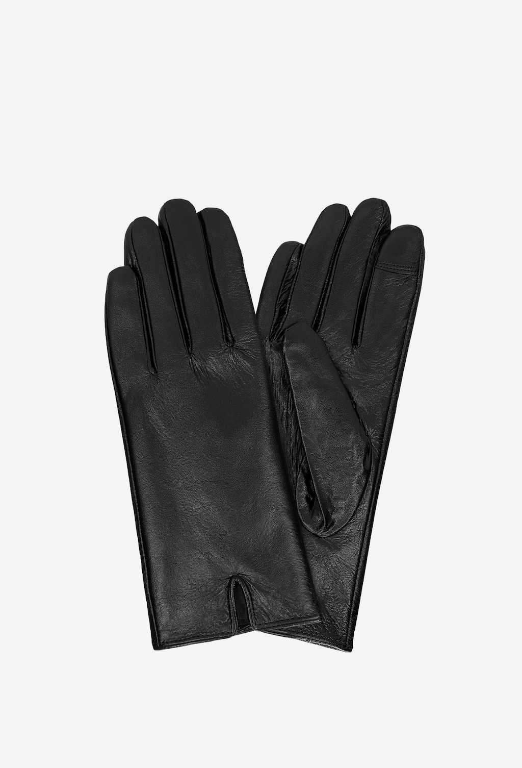 Černé dámské rukavice z kvalitní hladké kůže 98115-51 Widok 1
