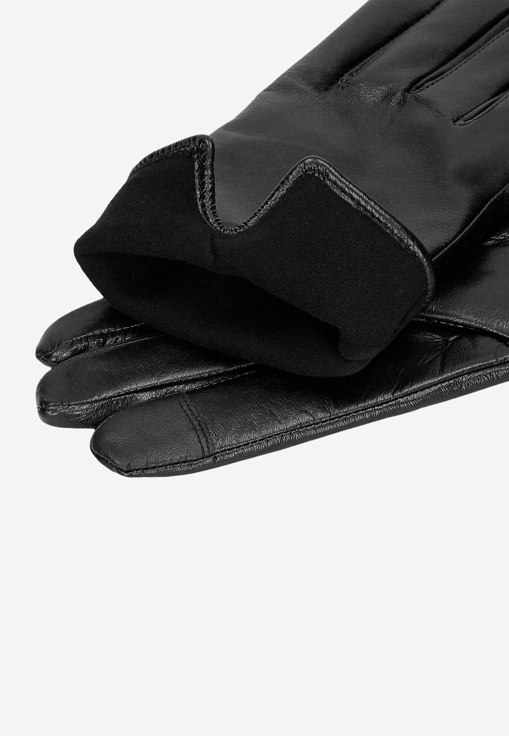 Černé dámské rukavice z kvalitní hladké kůže 98115-51 Widok 3