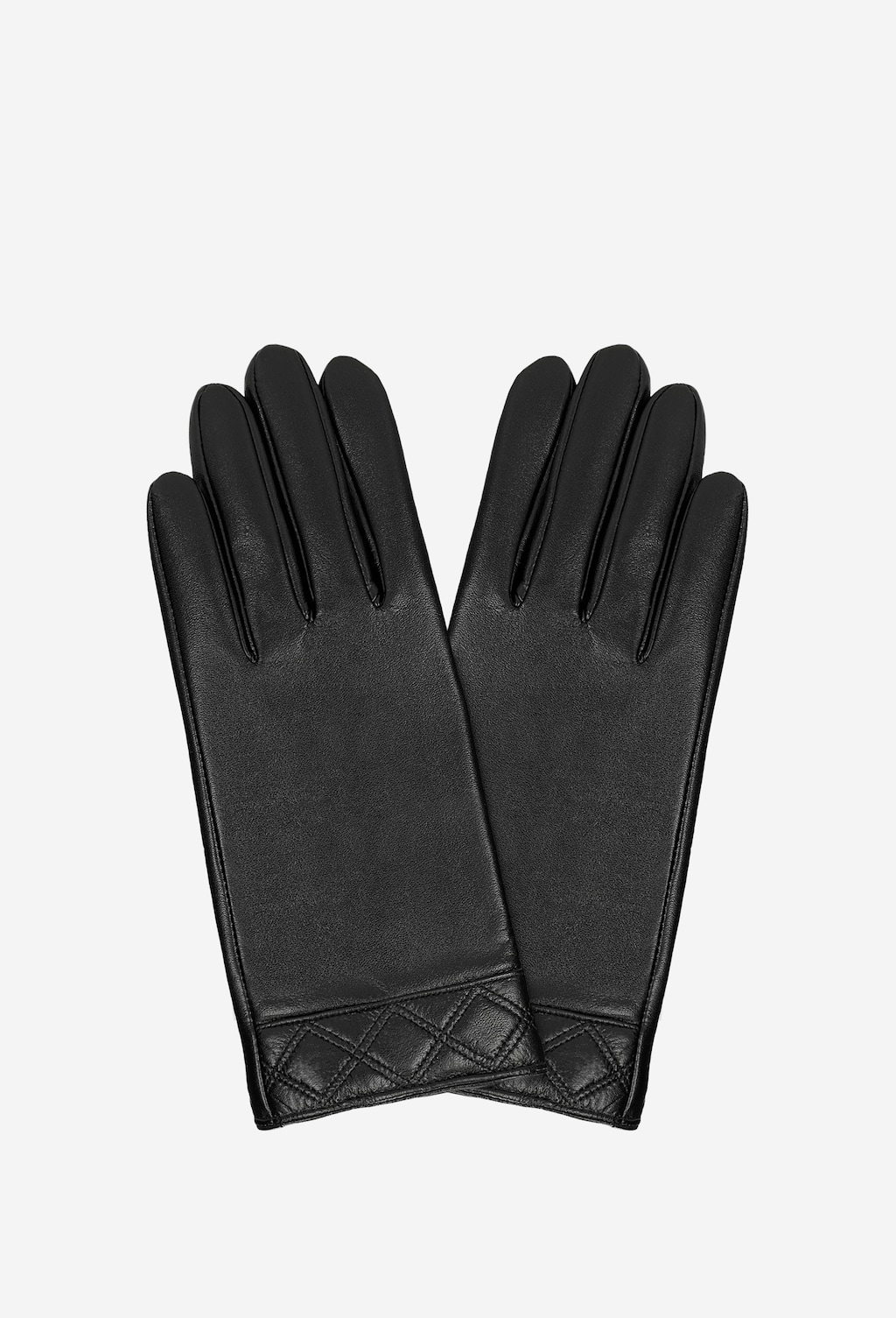 Czarne rękawiczki damskie z podszewką antybakteryjną 98120-51 Widok 2