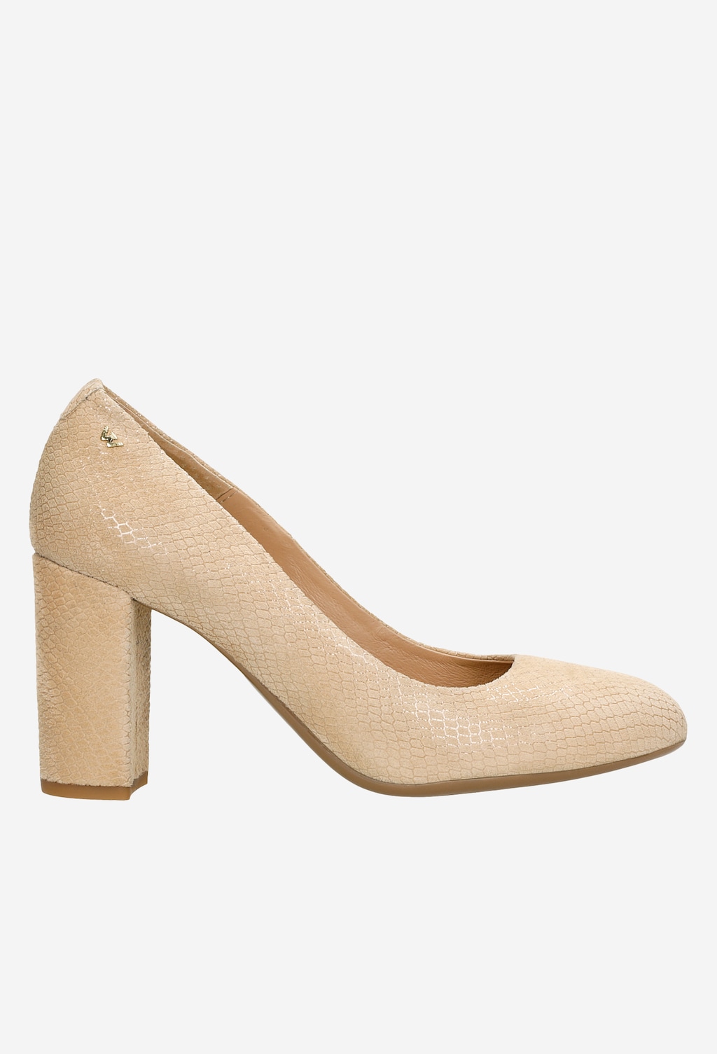 Béžové dámske lodičky s motívom hadej kože 35070-64 Widok 2