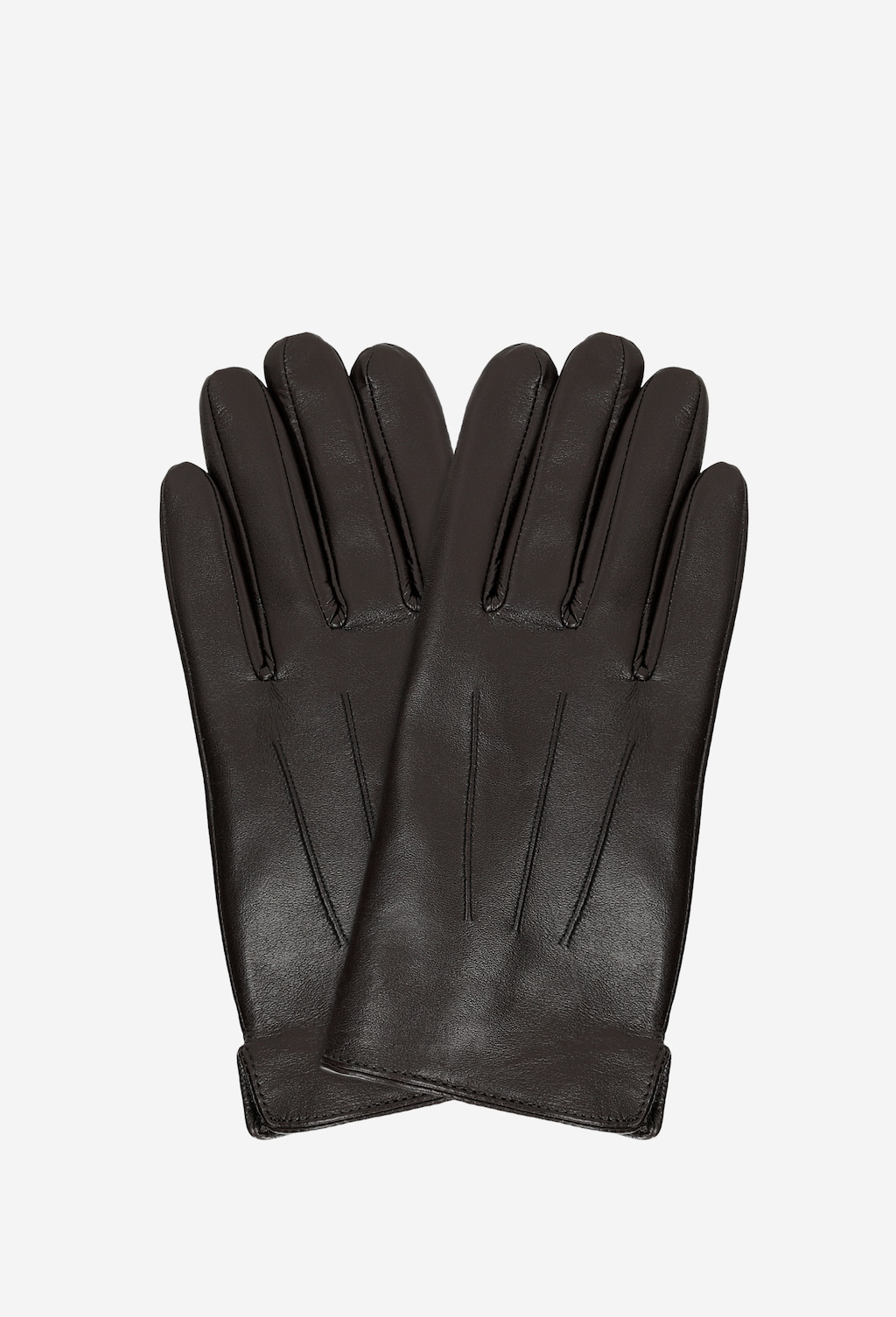 Pánske rukavice na zimu z hnedej lícovej kože 98117-52 Widok 3