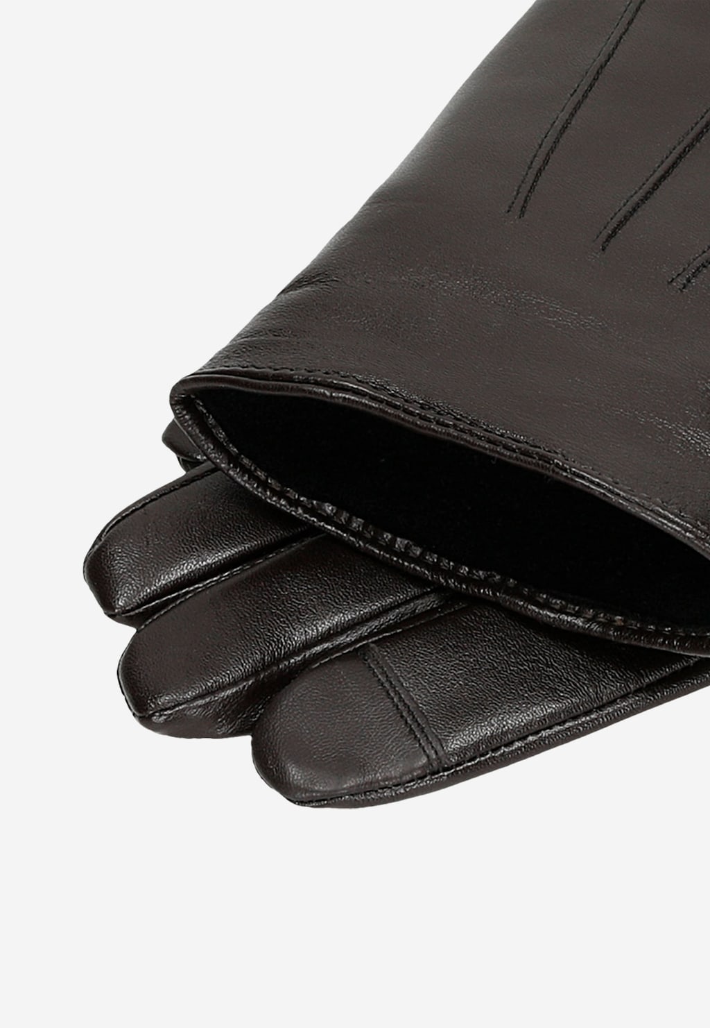 Pánske rukavice na zimu z hnedej lícovej kože 98117-52 Widok 4