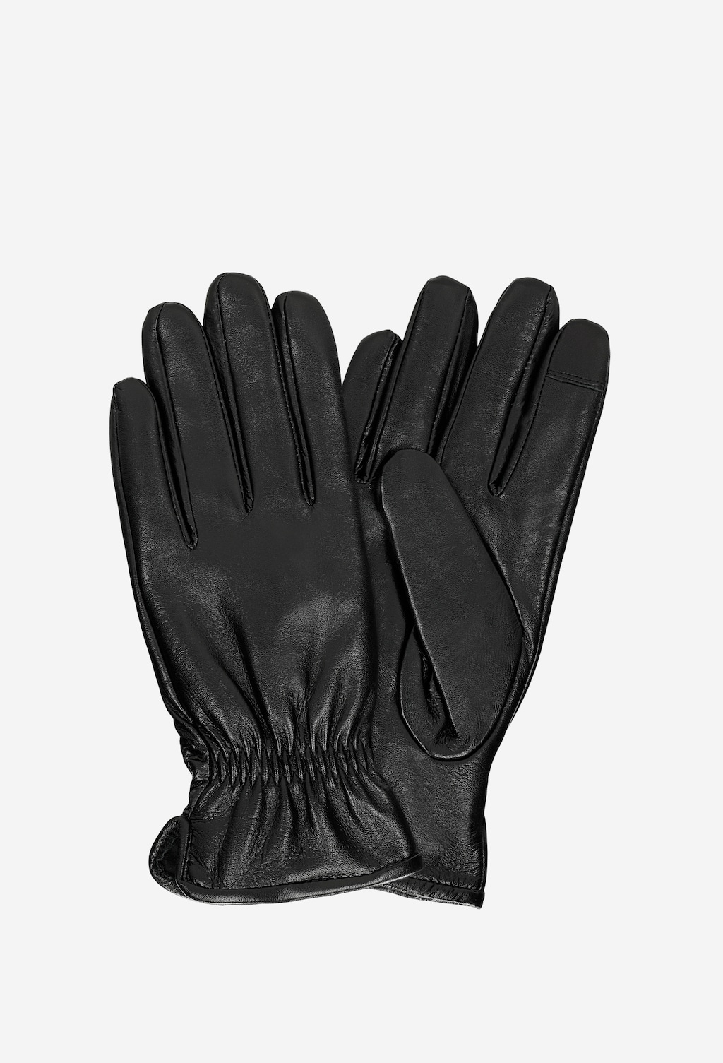 Kvalitní zimní černé pánské kožené rukavice 98123-51 Widok 2