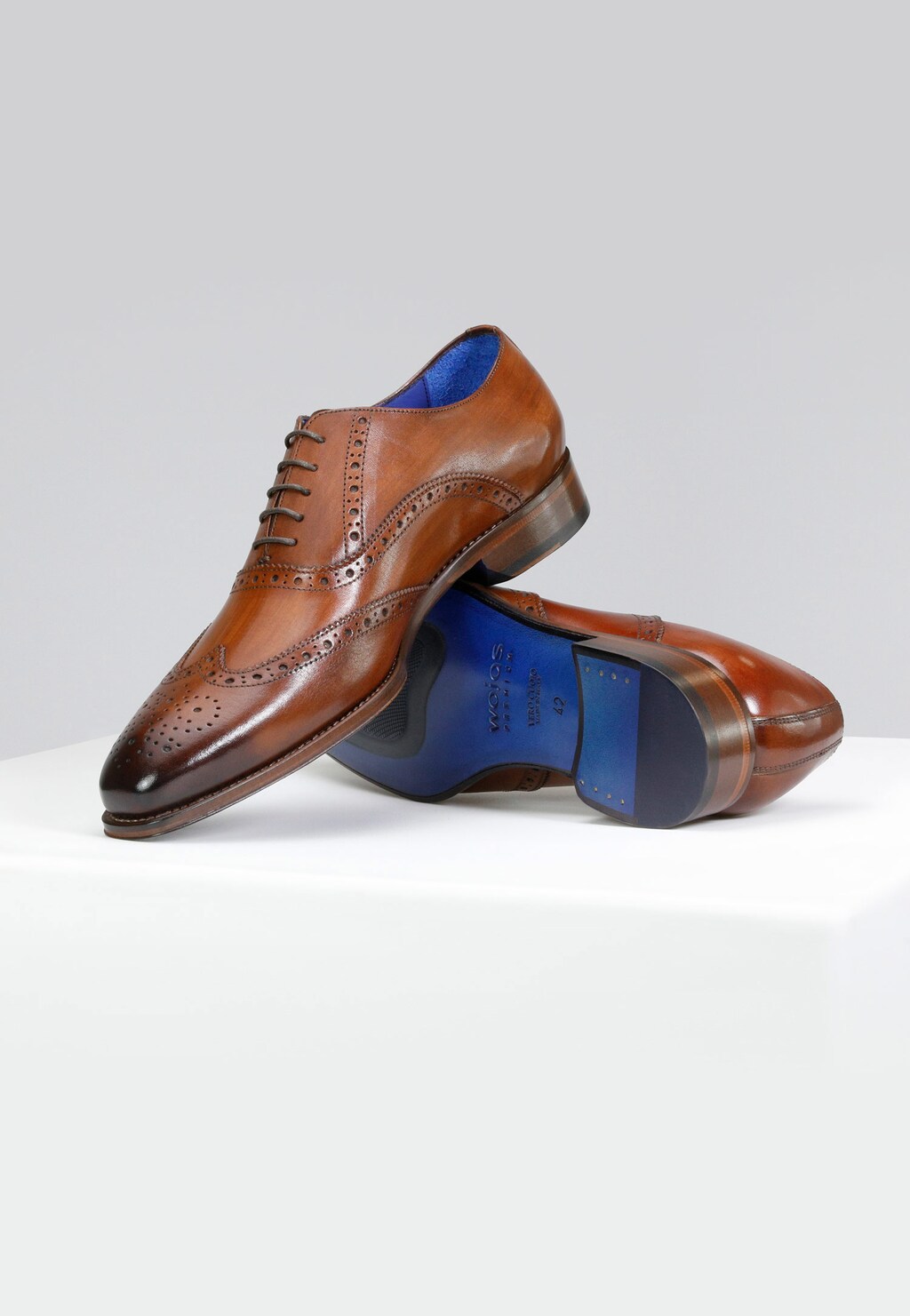 Hnedé pánske elegantné topánky na každú príležitosť 100615-2 Widok 1