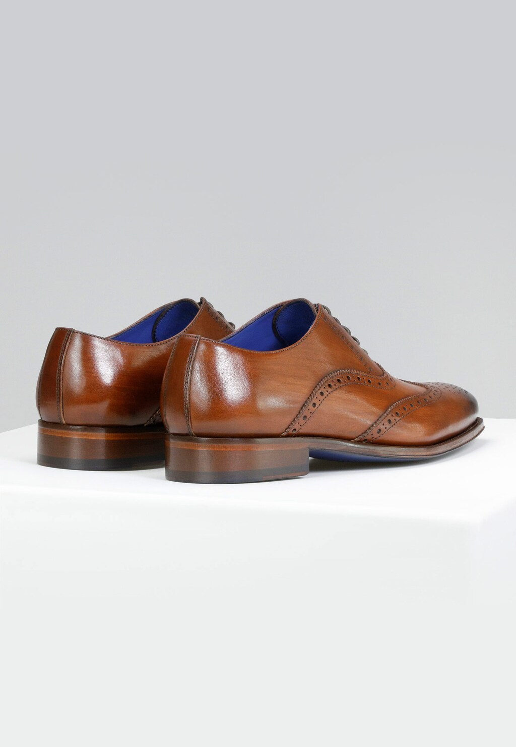 Hnedé pánske elegantné topánky na každú príležitosť 100615-2 Widok 2