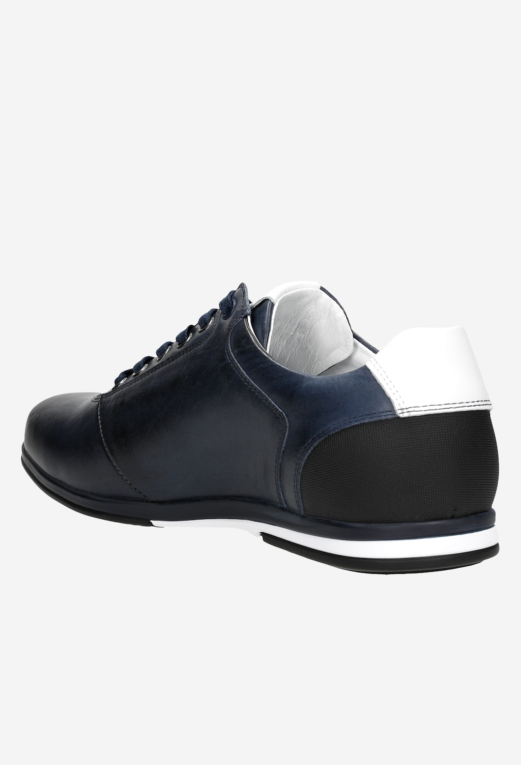 Granatowe sneakersy męskie z białymi akcentami 10081-56 Widok 4