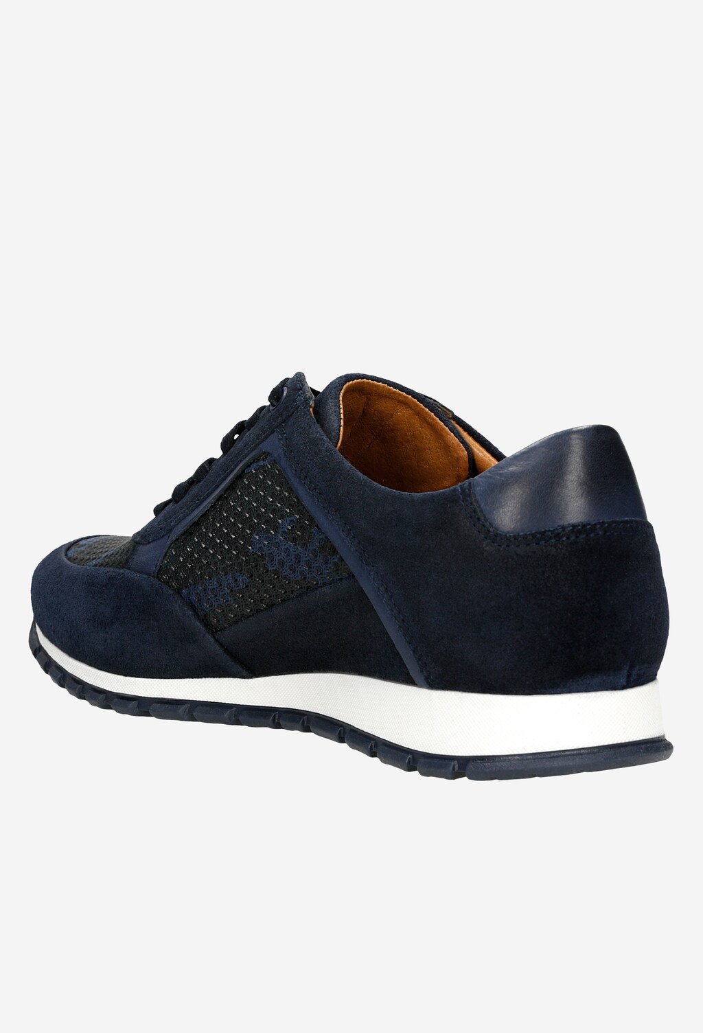 Granatowe sznurowane sneakersy męskie  10082-76 Widok 4