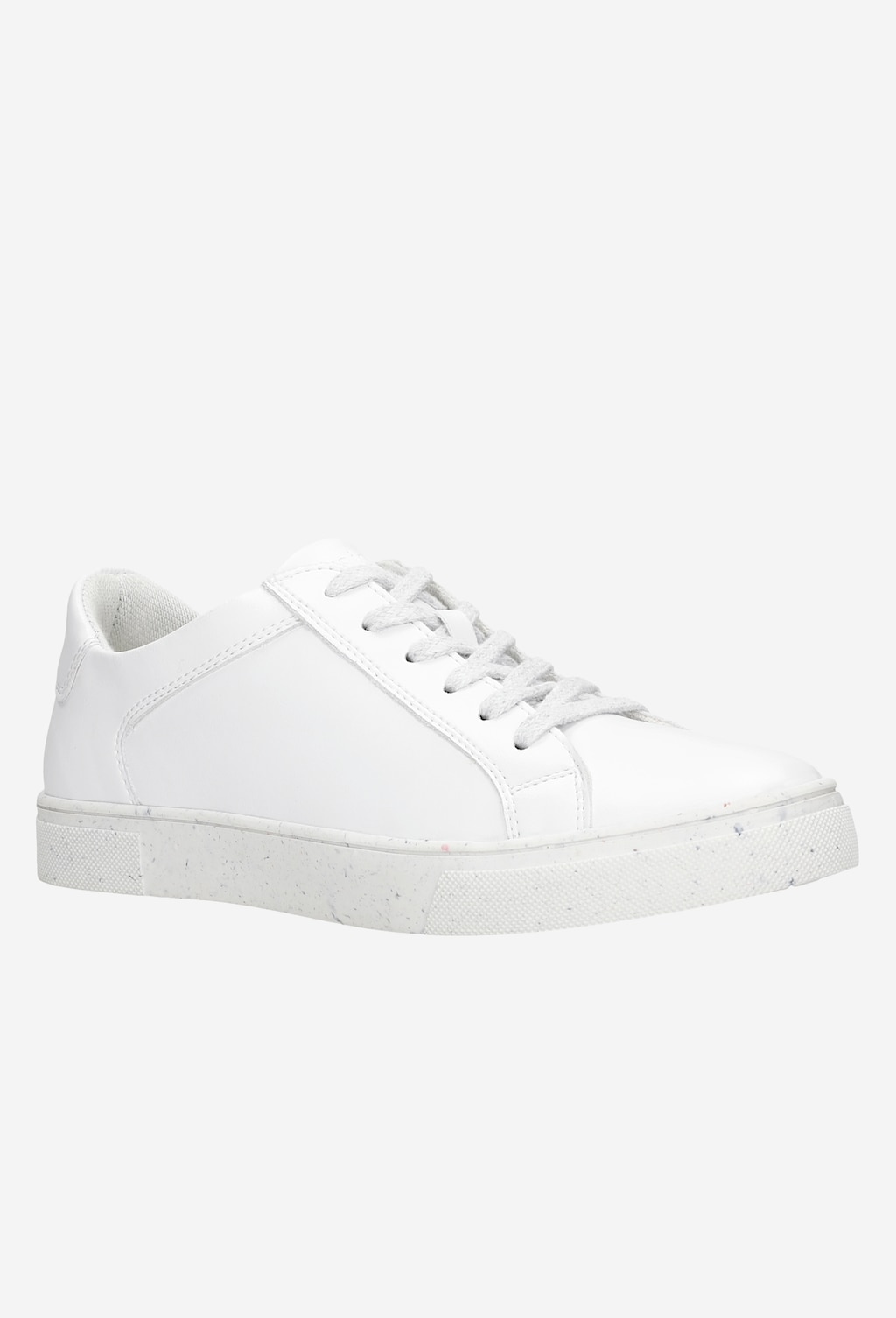 Dámske sneakersy v jednoduchom bielom prevedení 46068-19 Widok 3