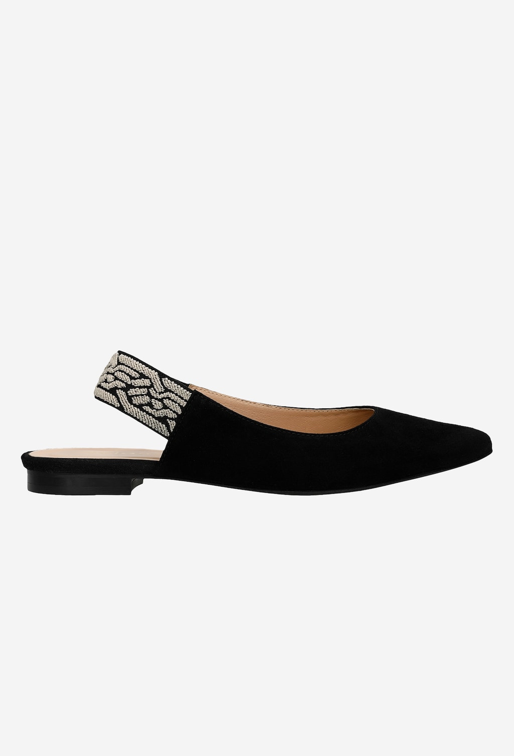 Elegantné dámske balerínky z velúrovej kože 44015-61 Widok 2