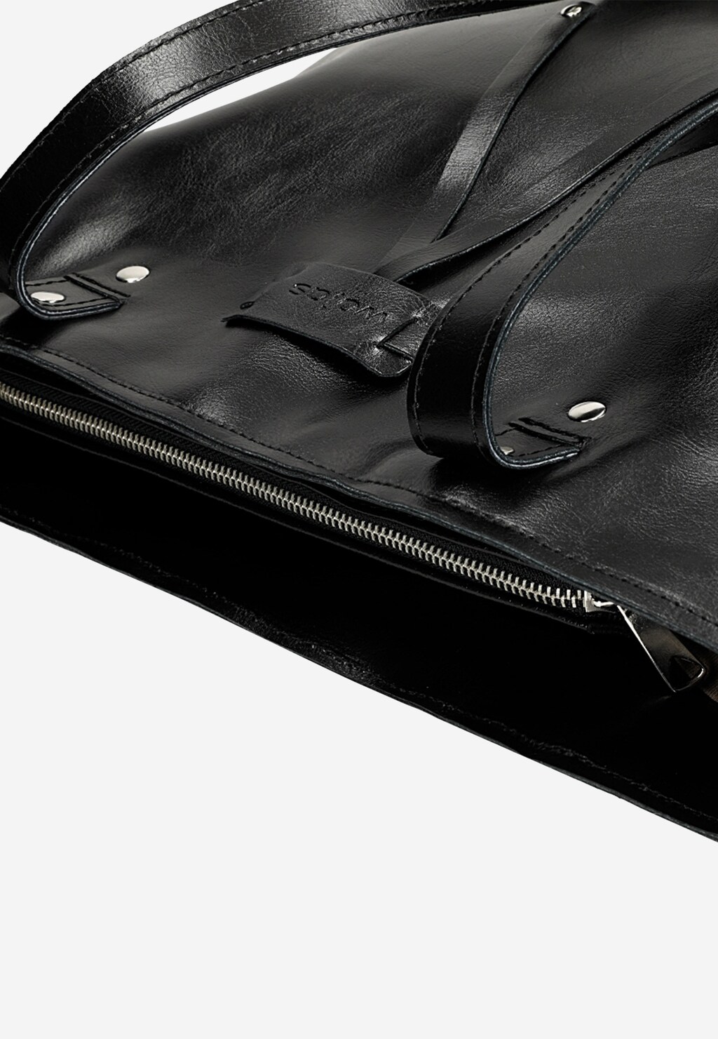 Velká černá dámská kabelka z kvalitní hladké kůže 80129-51 Widok 6