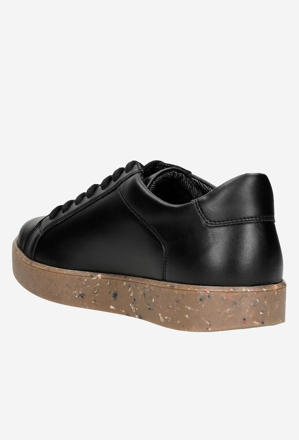 Czarne półbuty męskie z brązową podeszwą | WOJAS ECO 10071-11 Widok 4