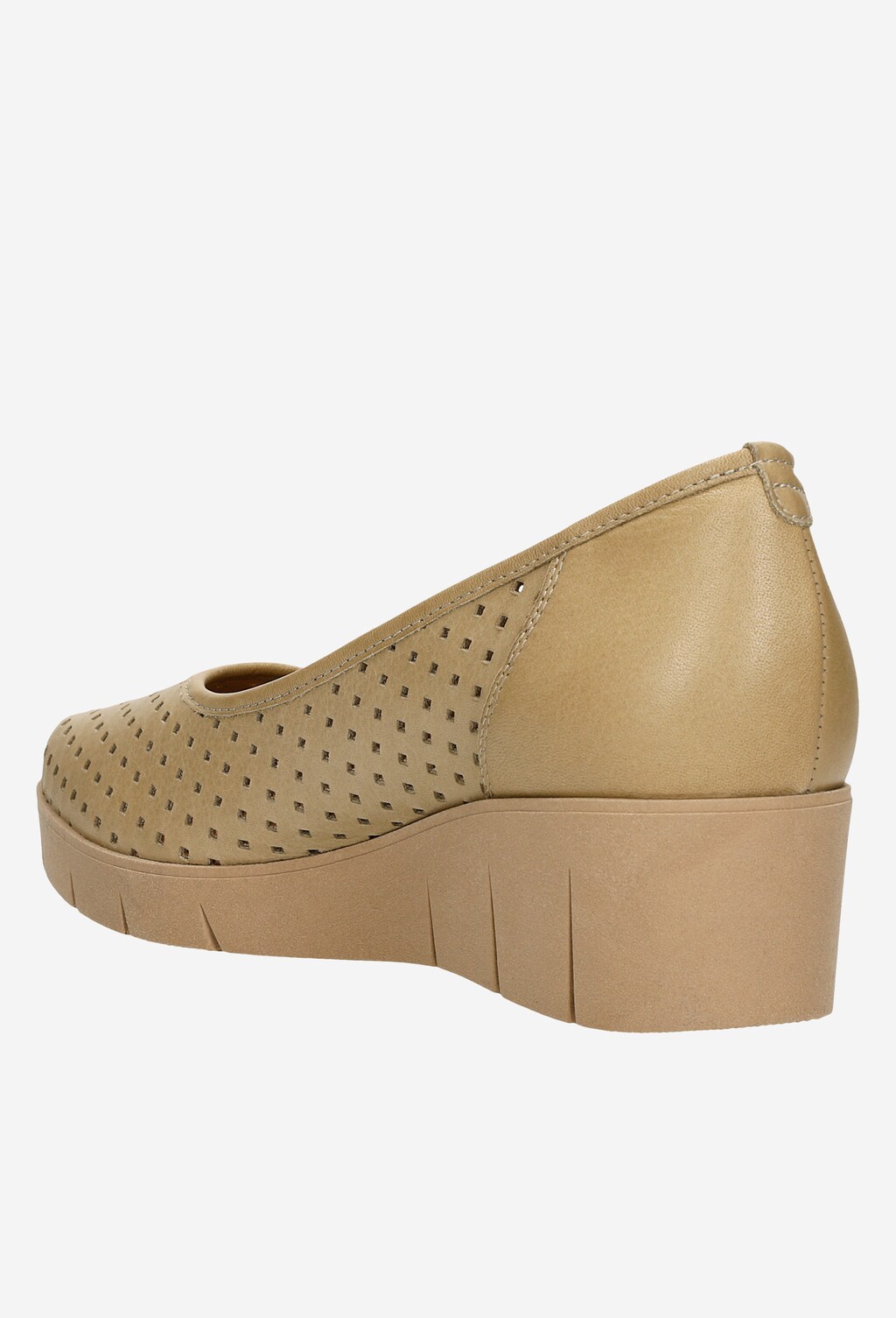 Dámske lodičky na kline v béžovom prevedení 46081-54 Widok 4