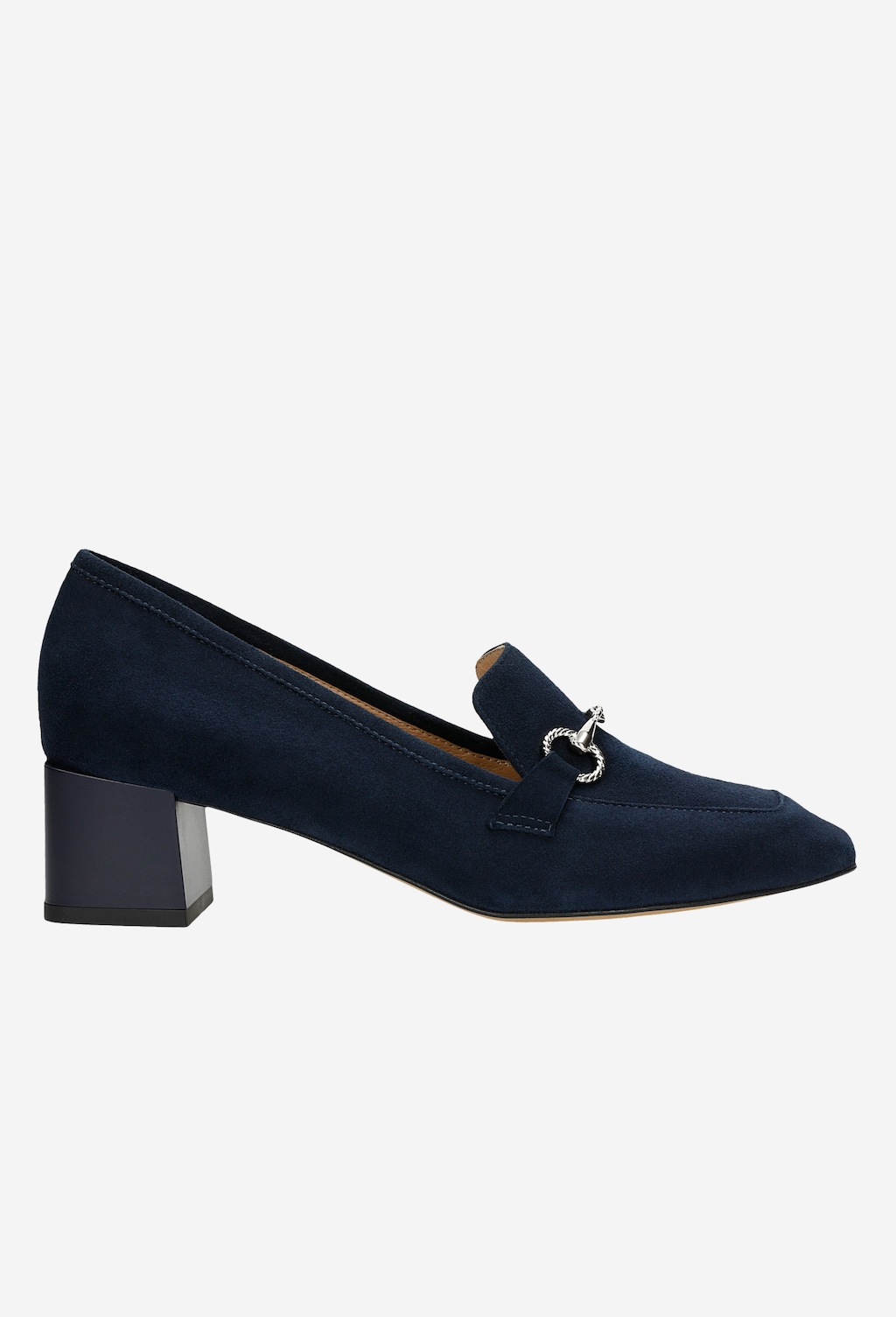 Tmavomodré poltopánky dámske na vyššom podpätku 46071-66 Widok 2