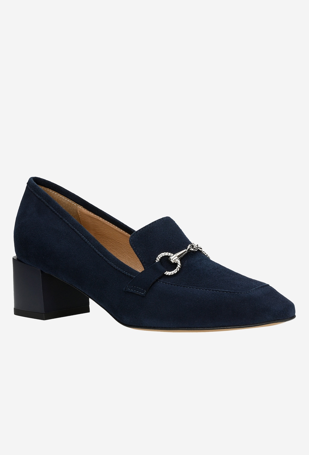 Tmavomodré poltopánky dámske na vyššom podpätku 46071-66 Widok 3