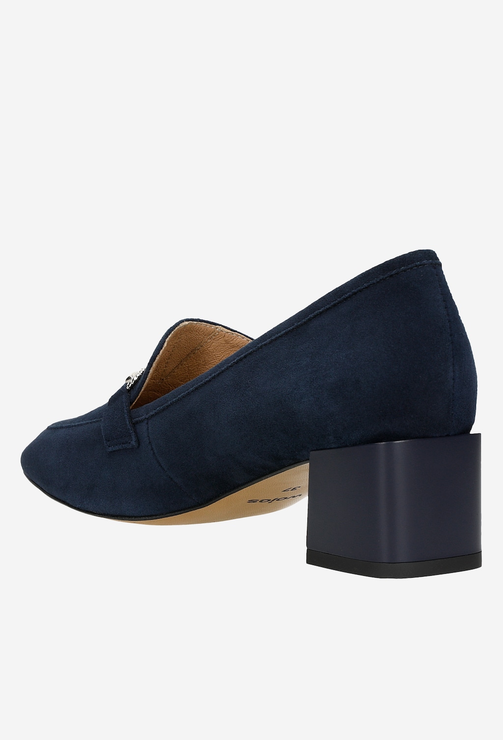 Tmavomodré poltopánky dámske na vyššom podpätku 46071-66 Widok 4