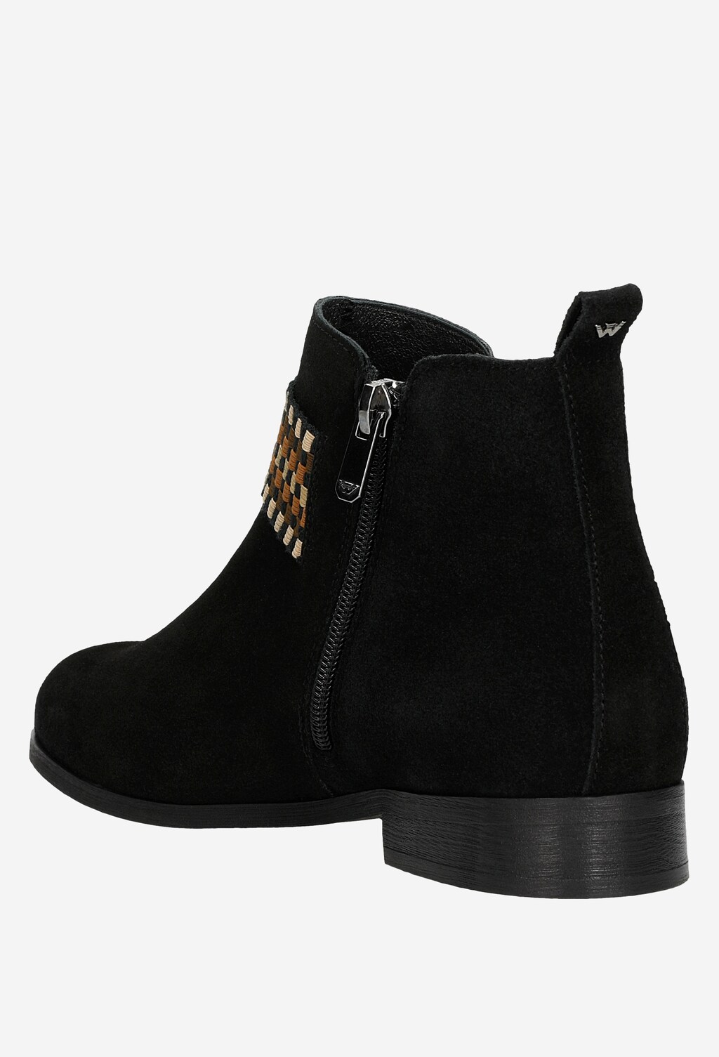 Čierne kožené dámske členkové čižmy na každý deň 55097-61 Widok 4